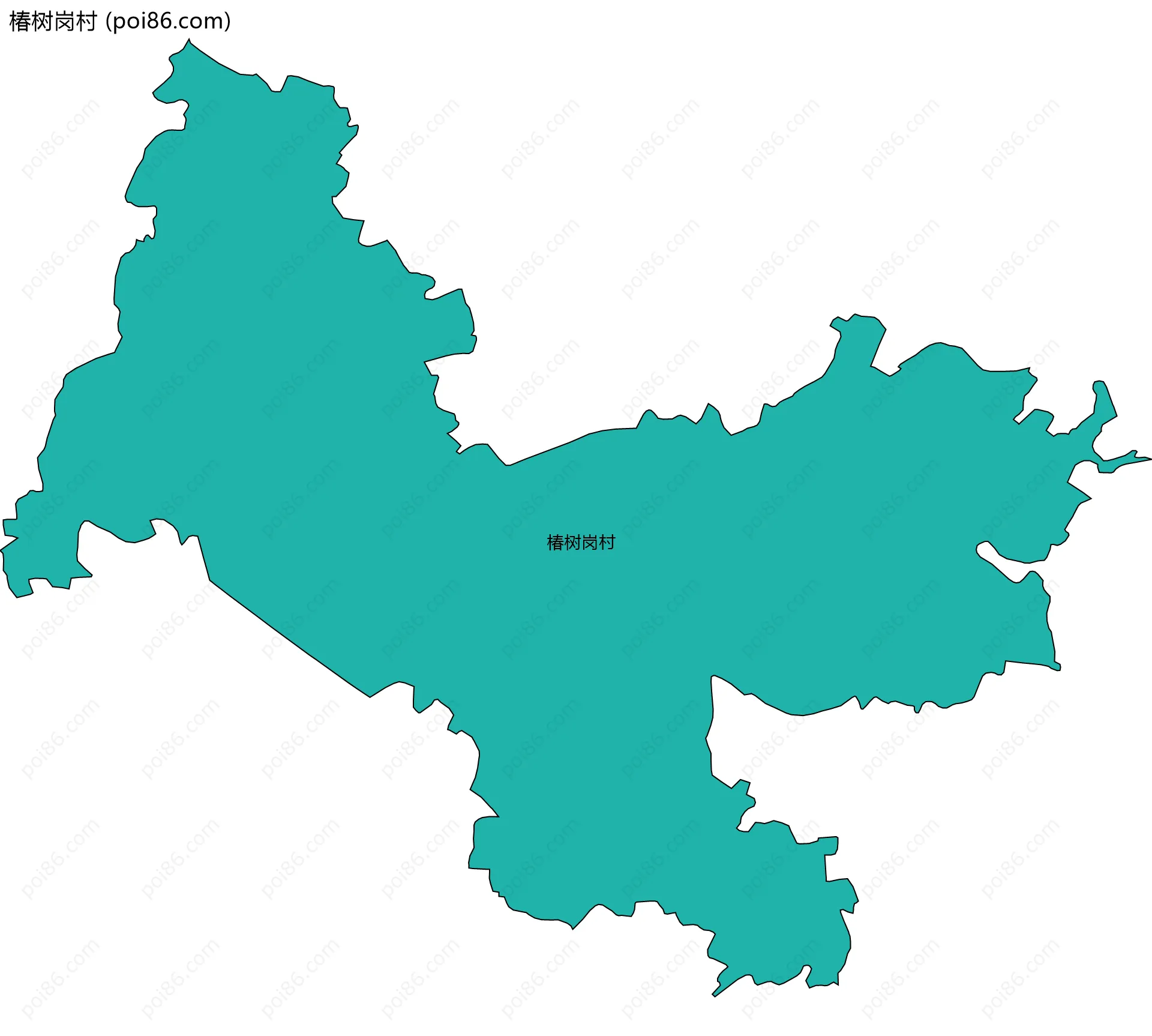 椿树岗村边界地图