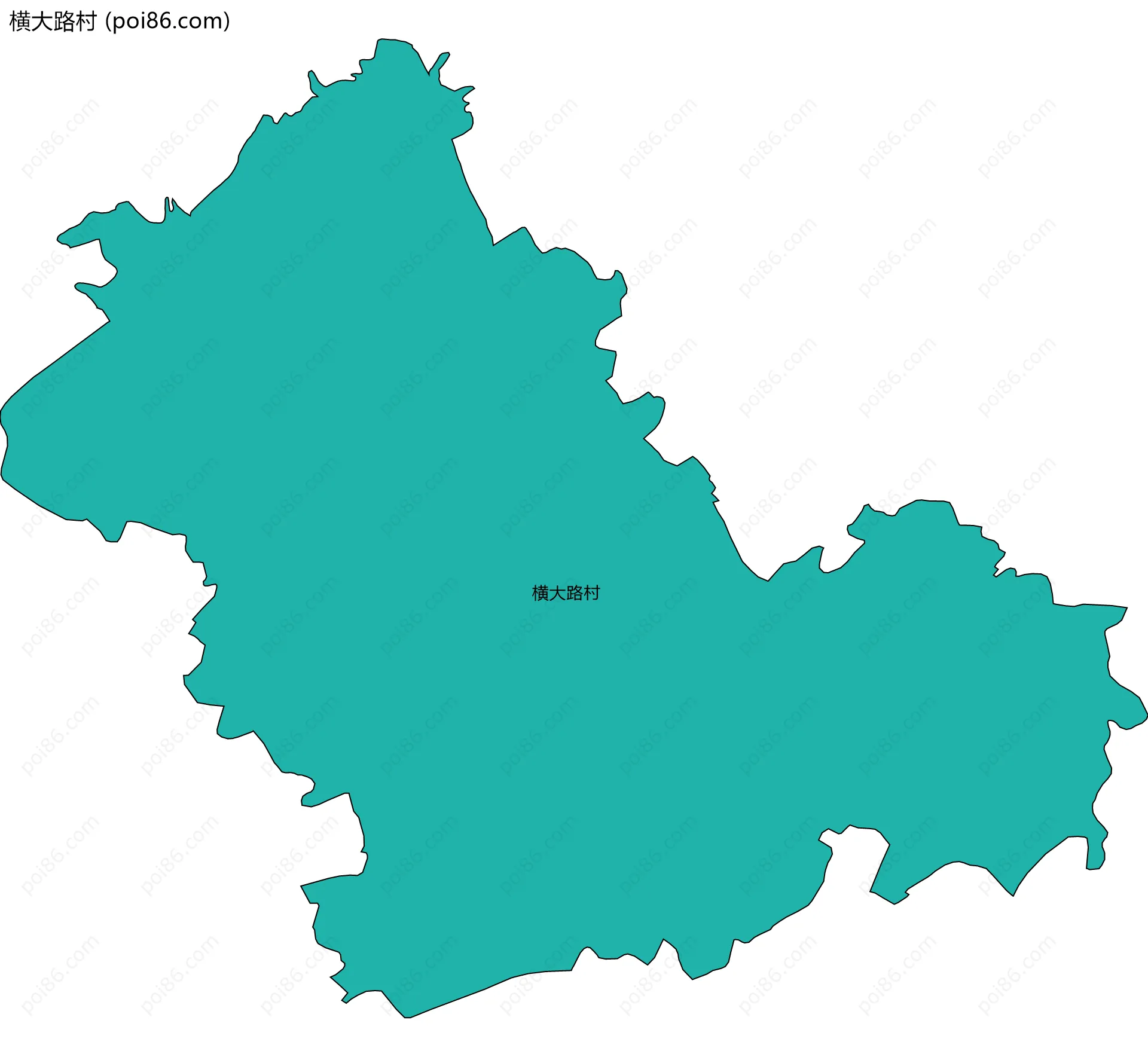 横大路村边界地图