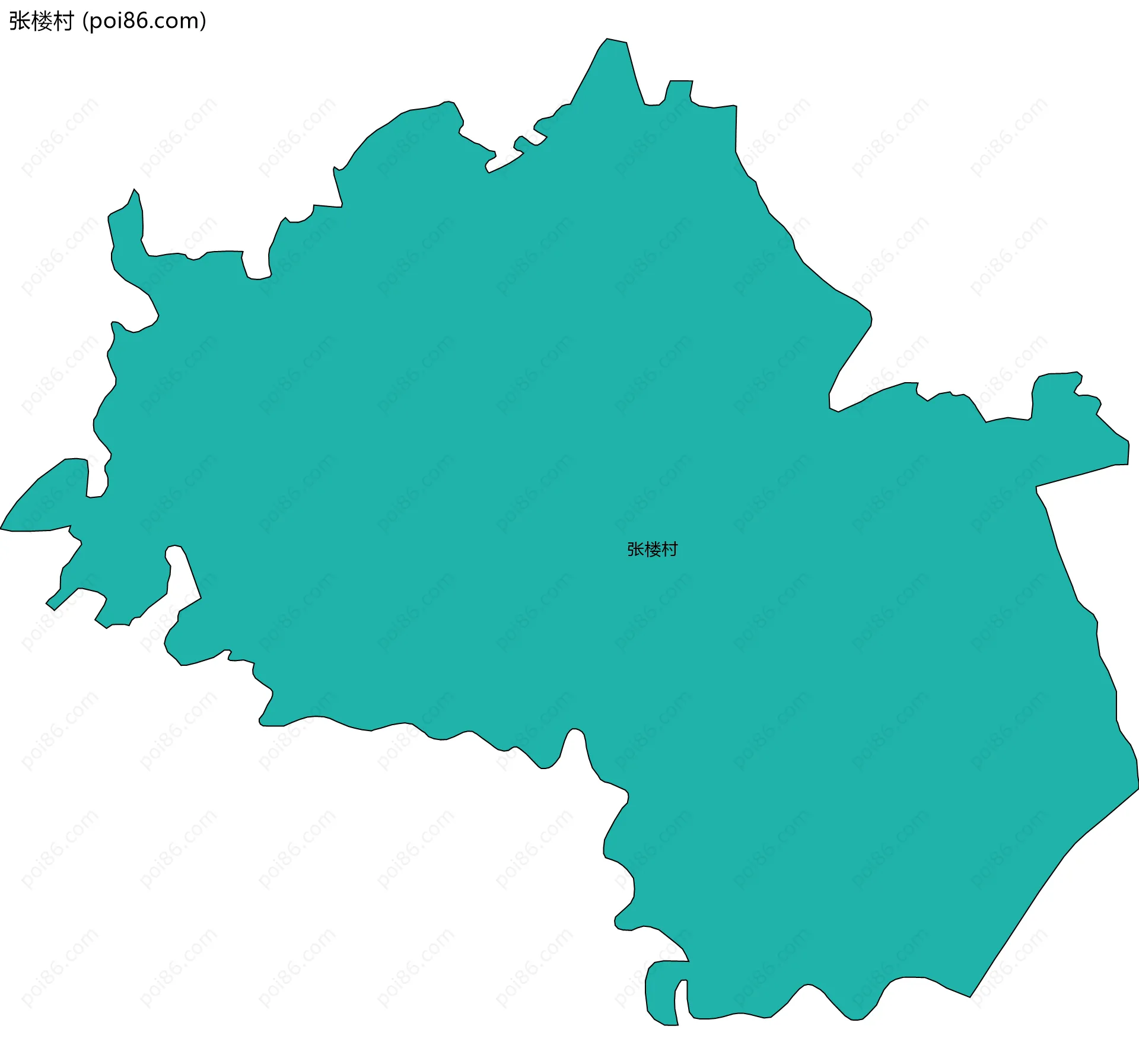 张楼村边界地图