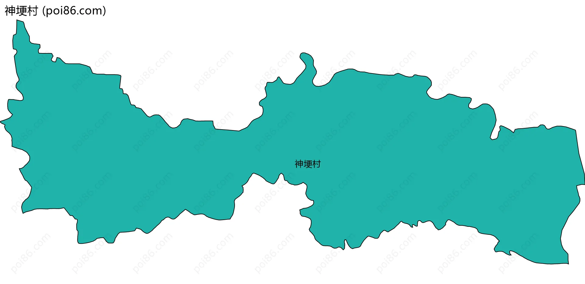 神埂村边界地图