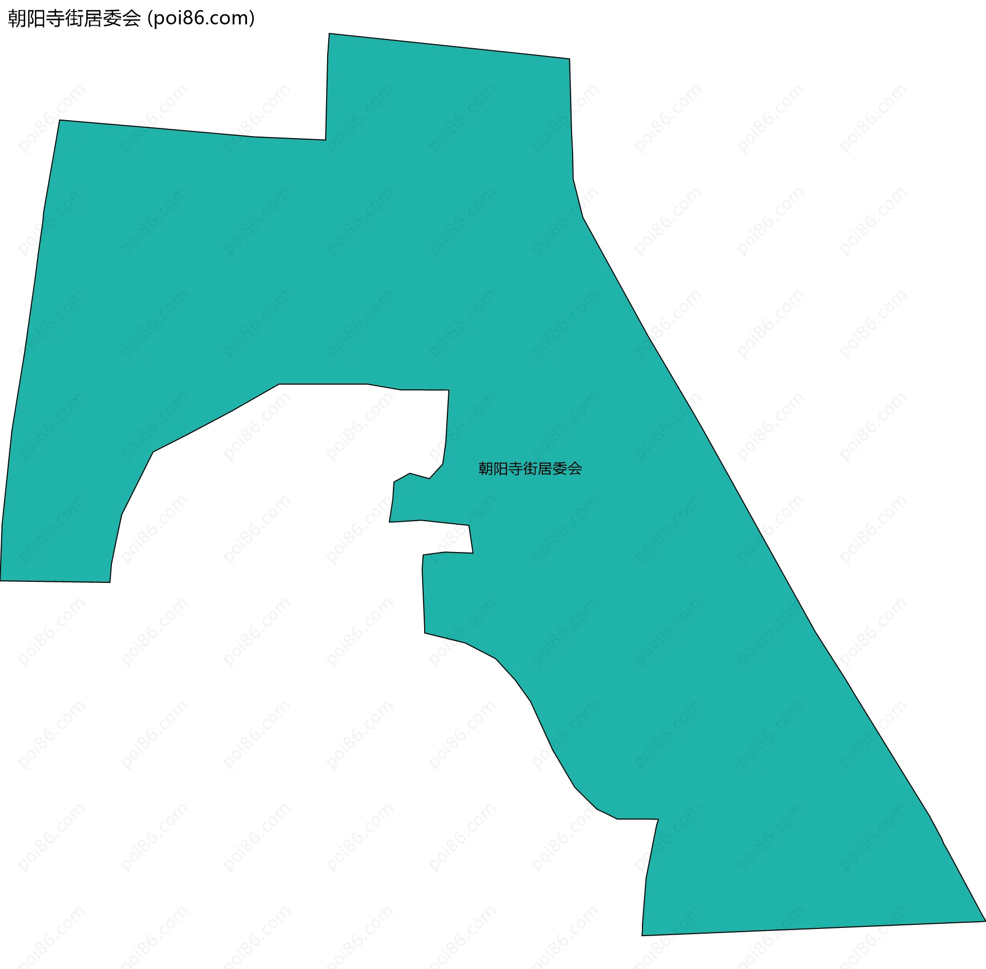 朝阳寺街居委会边界地图