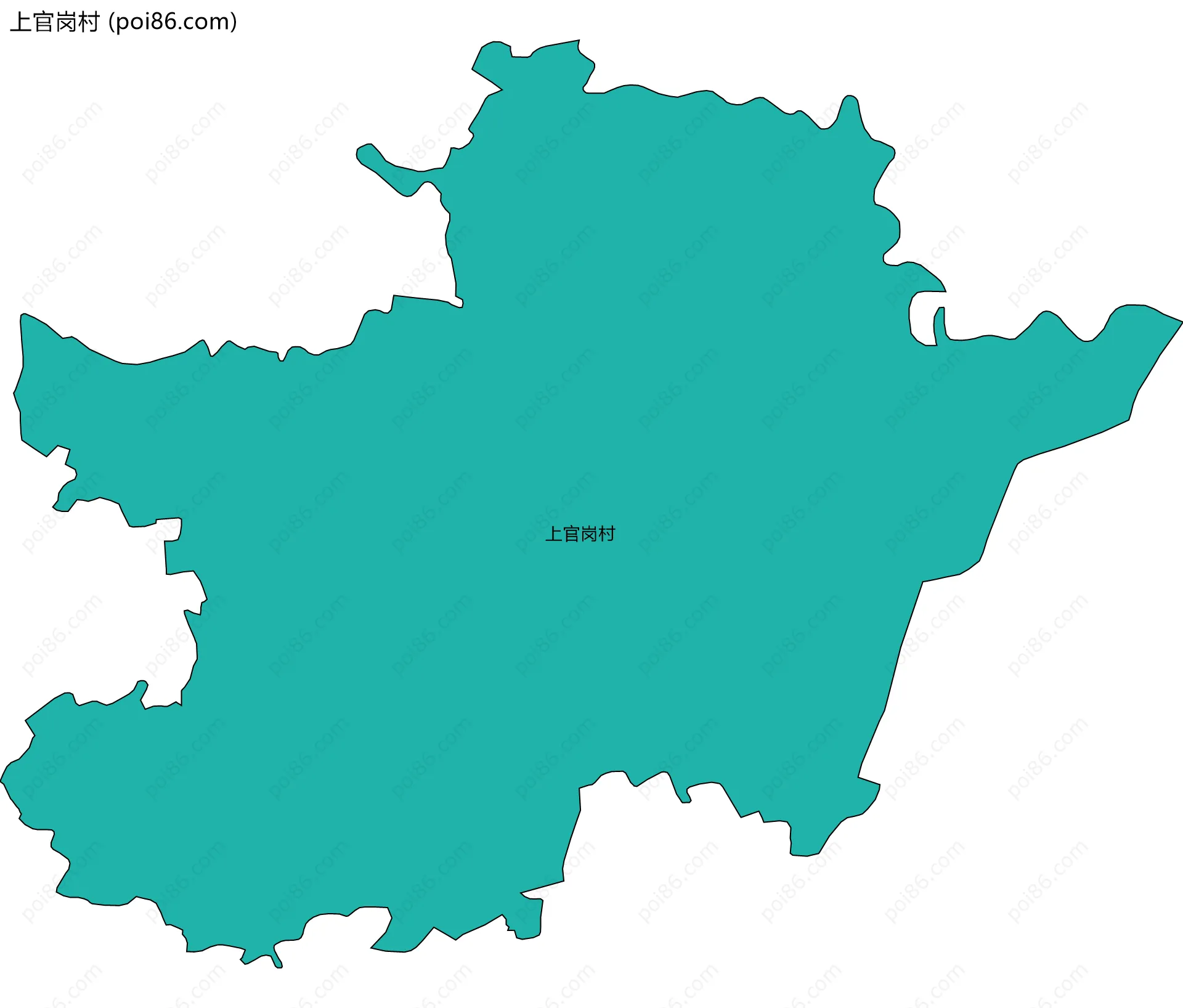 上官岗村边界地图
