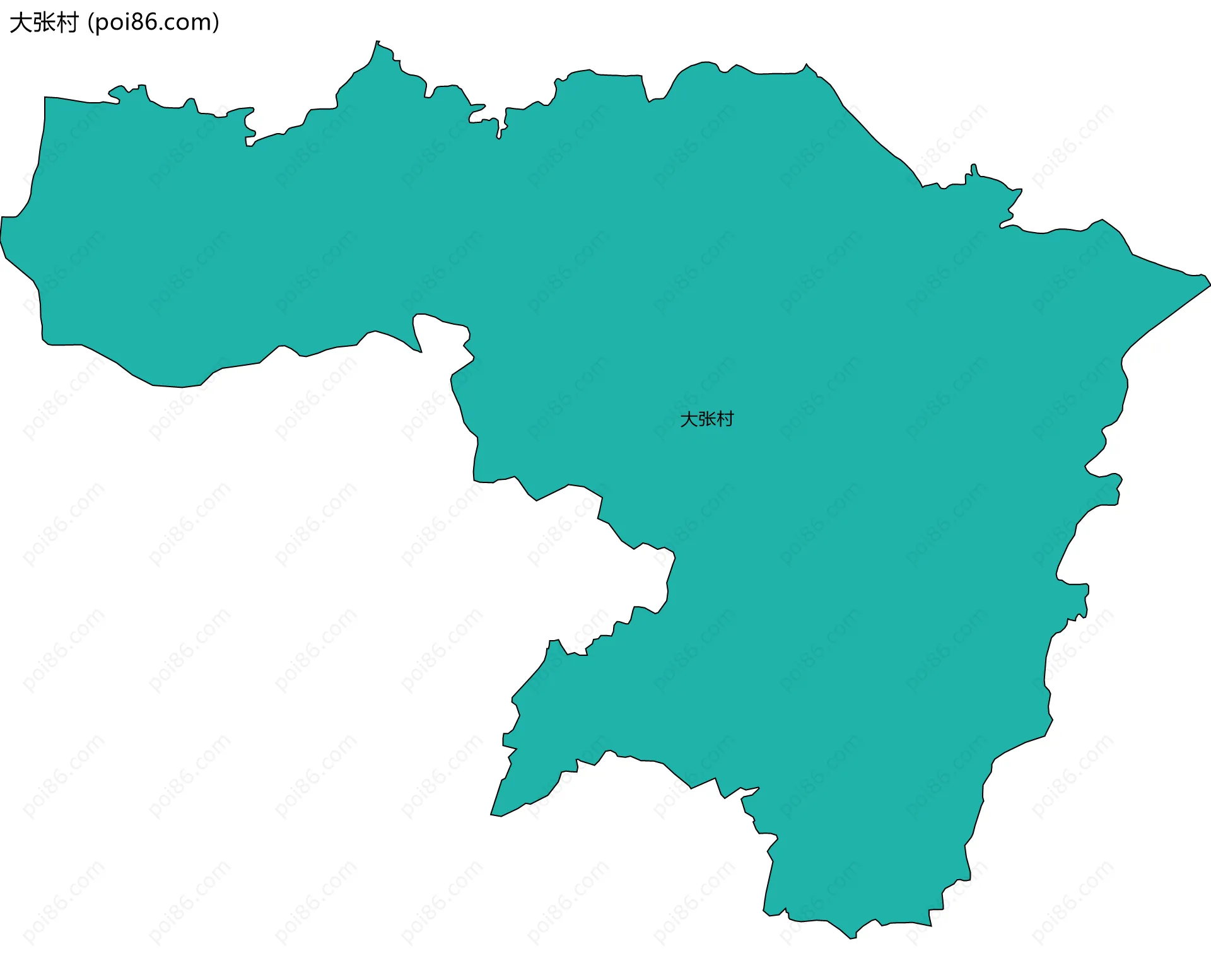 大张村边界地图