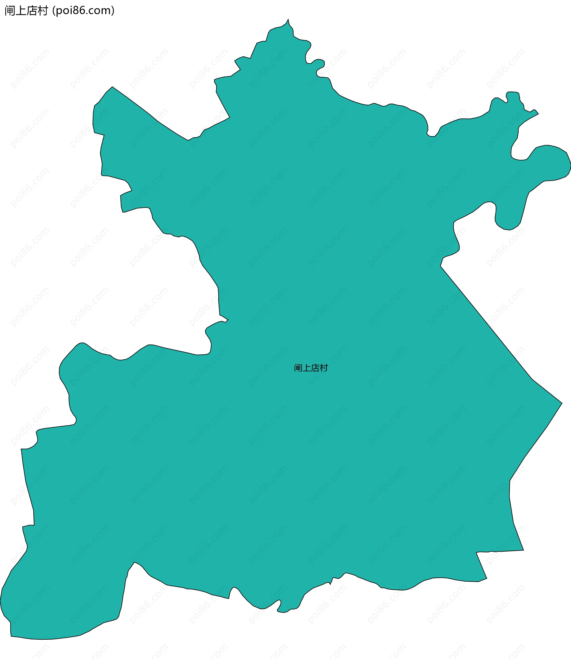 闸上店村边界地图