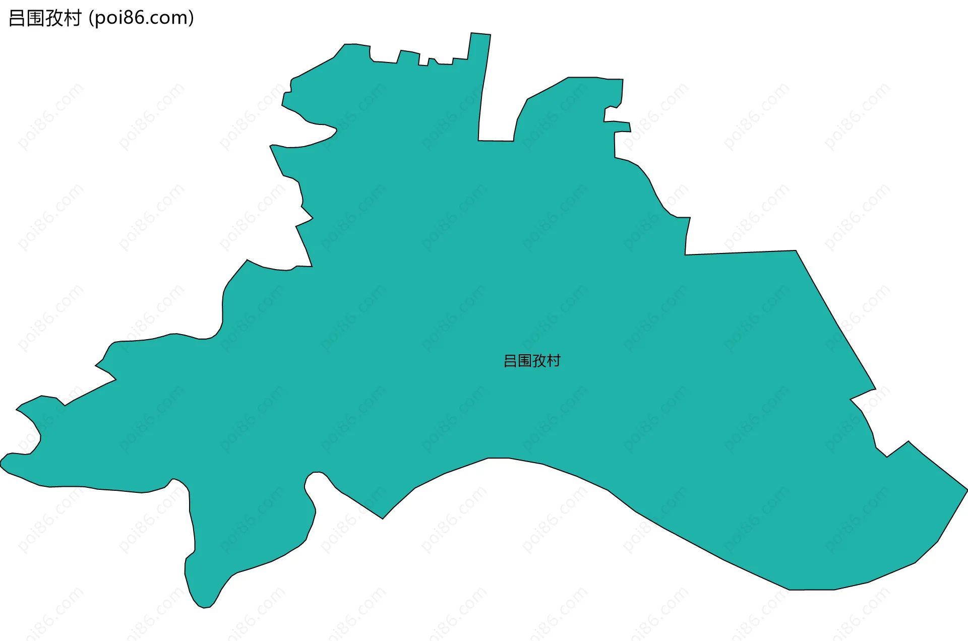 吕围孜村边界地图