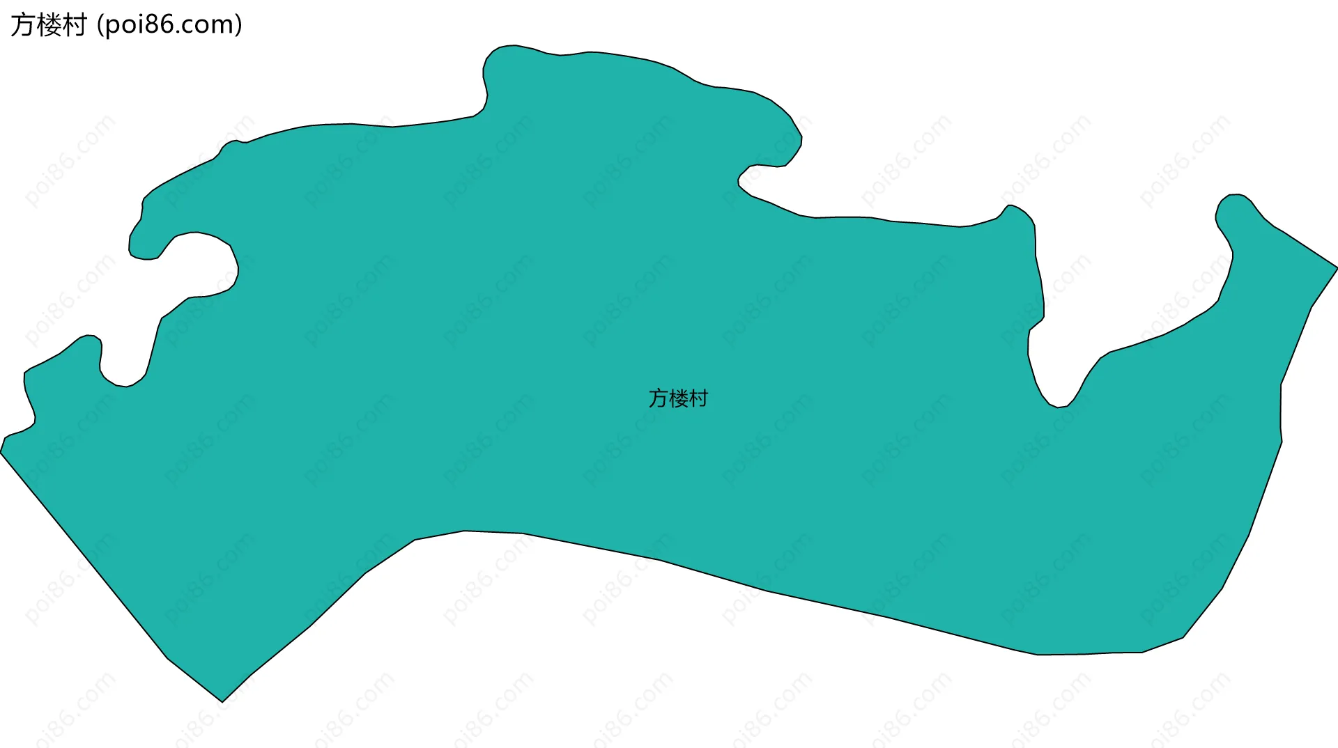 方楼村边界地图