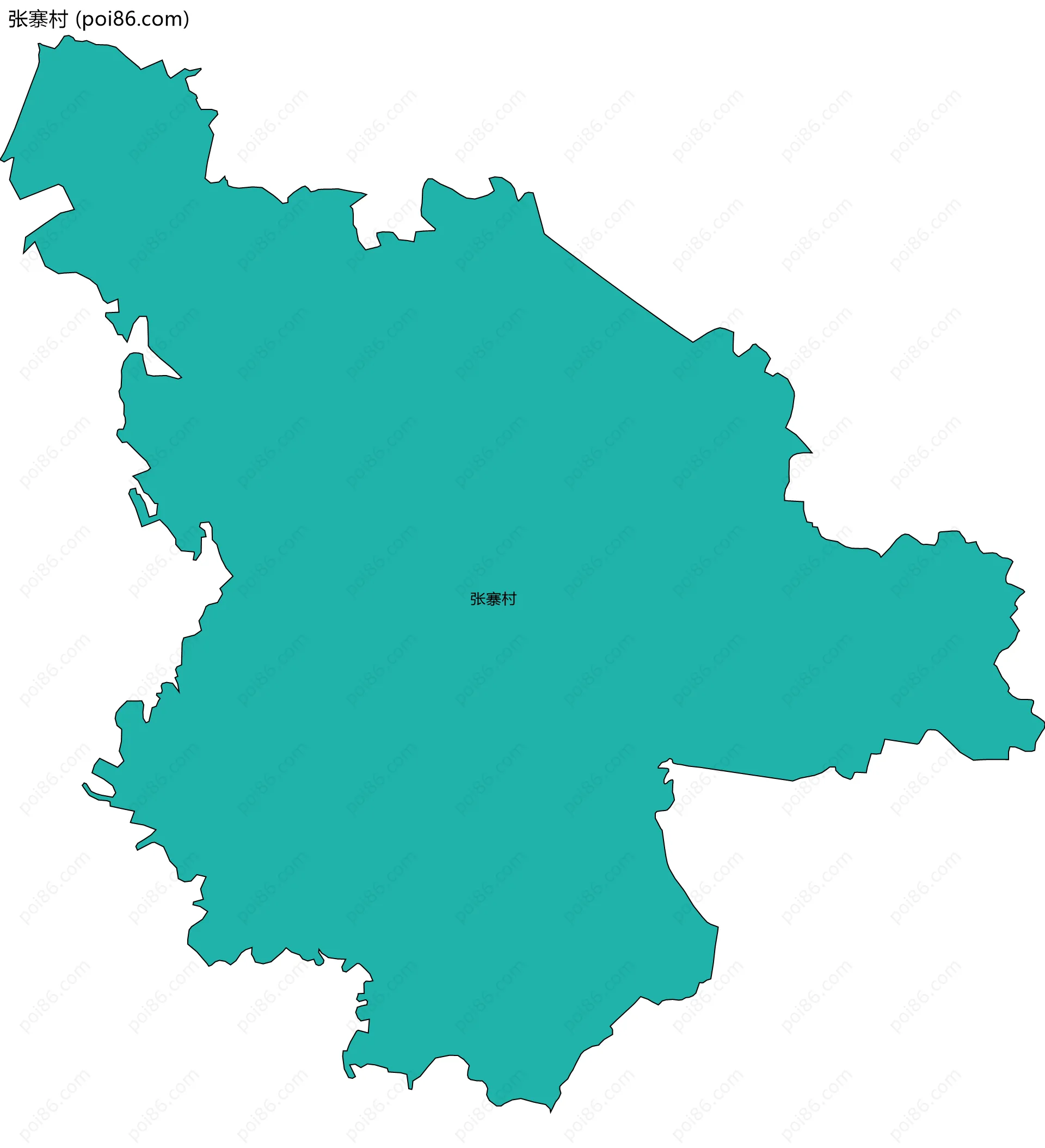 张寨村边界地图