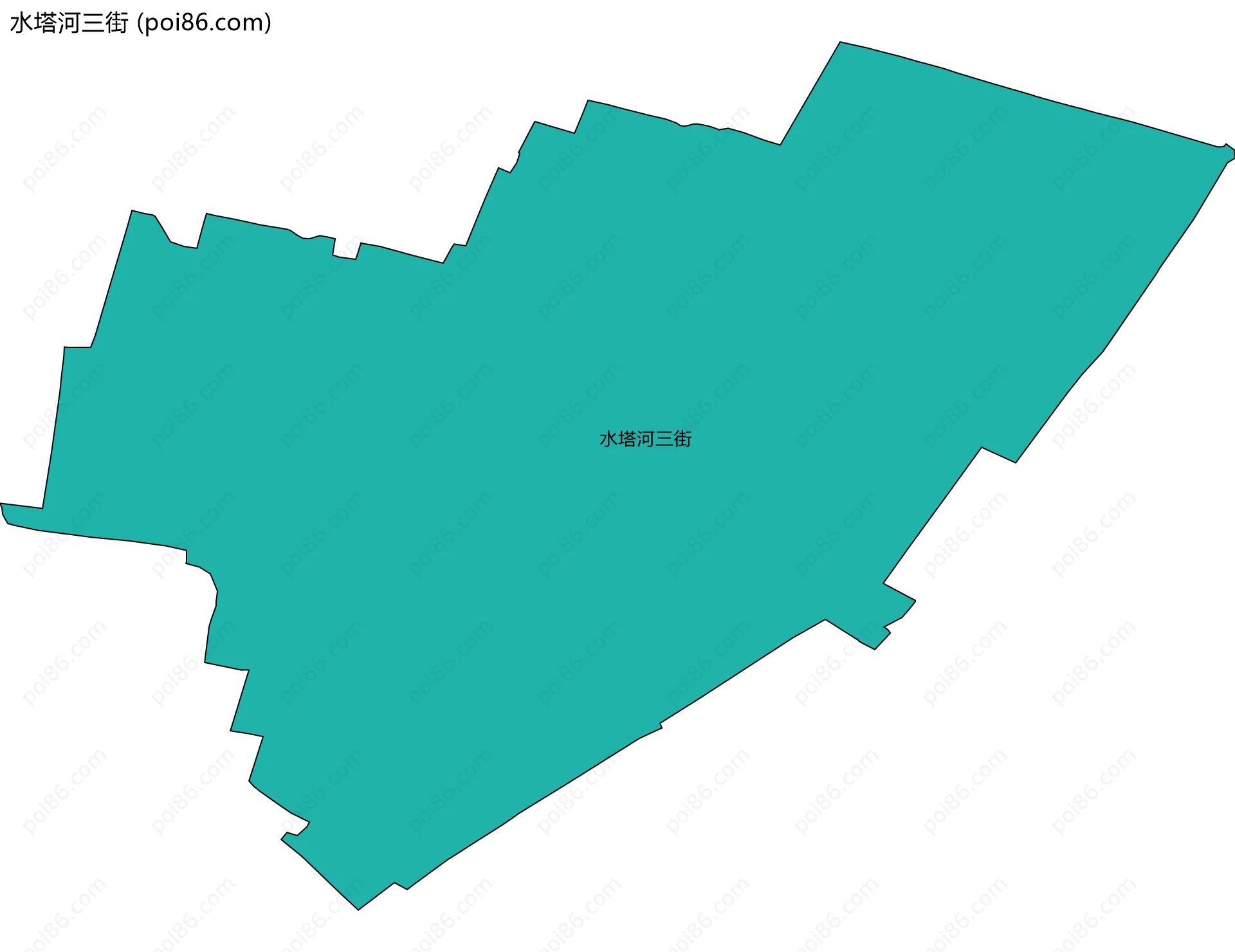 水塔河三街边界地图
