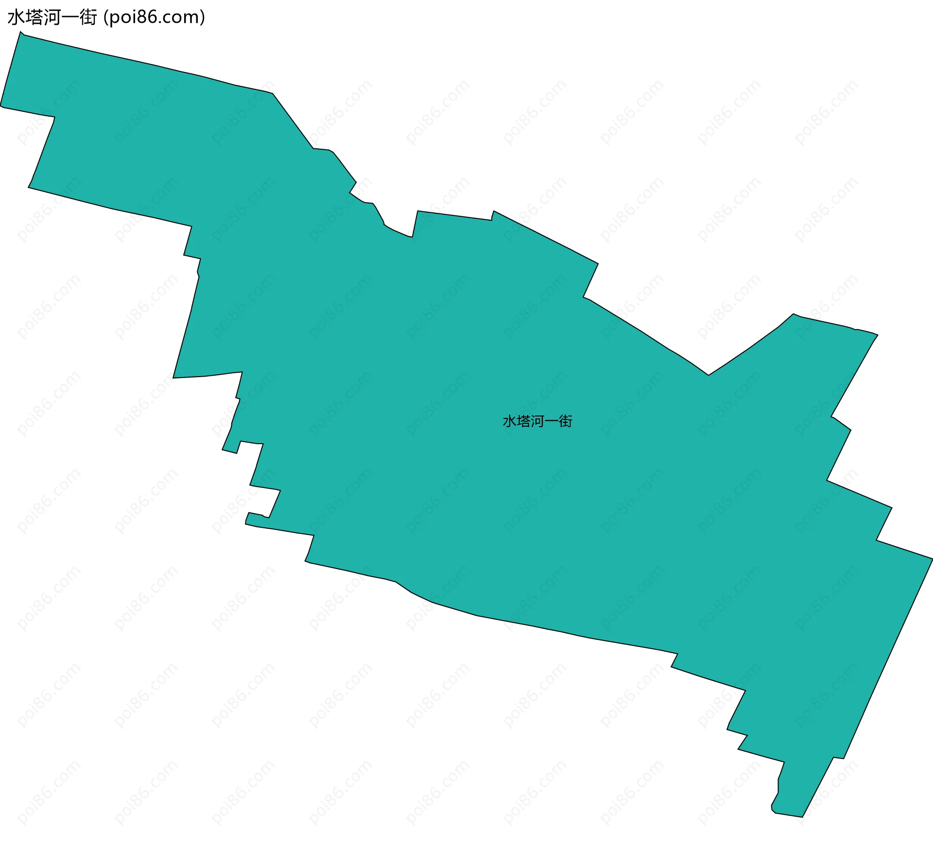 水塔河一街边界地图