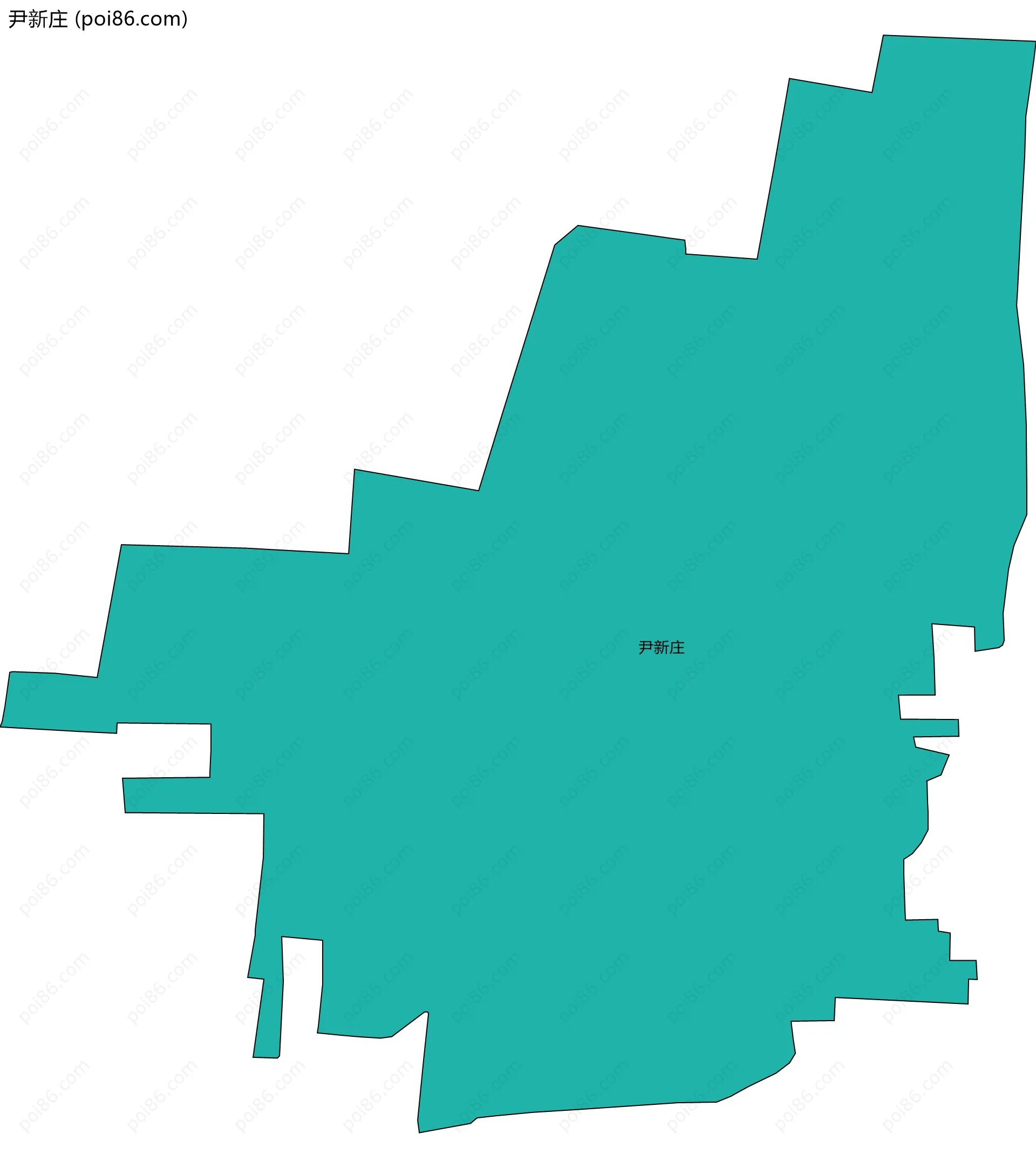 尹新庄边界地图