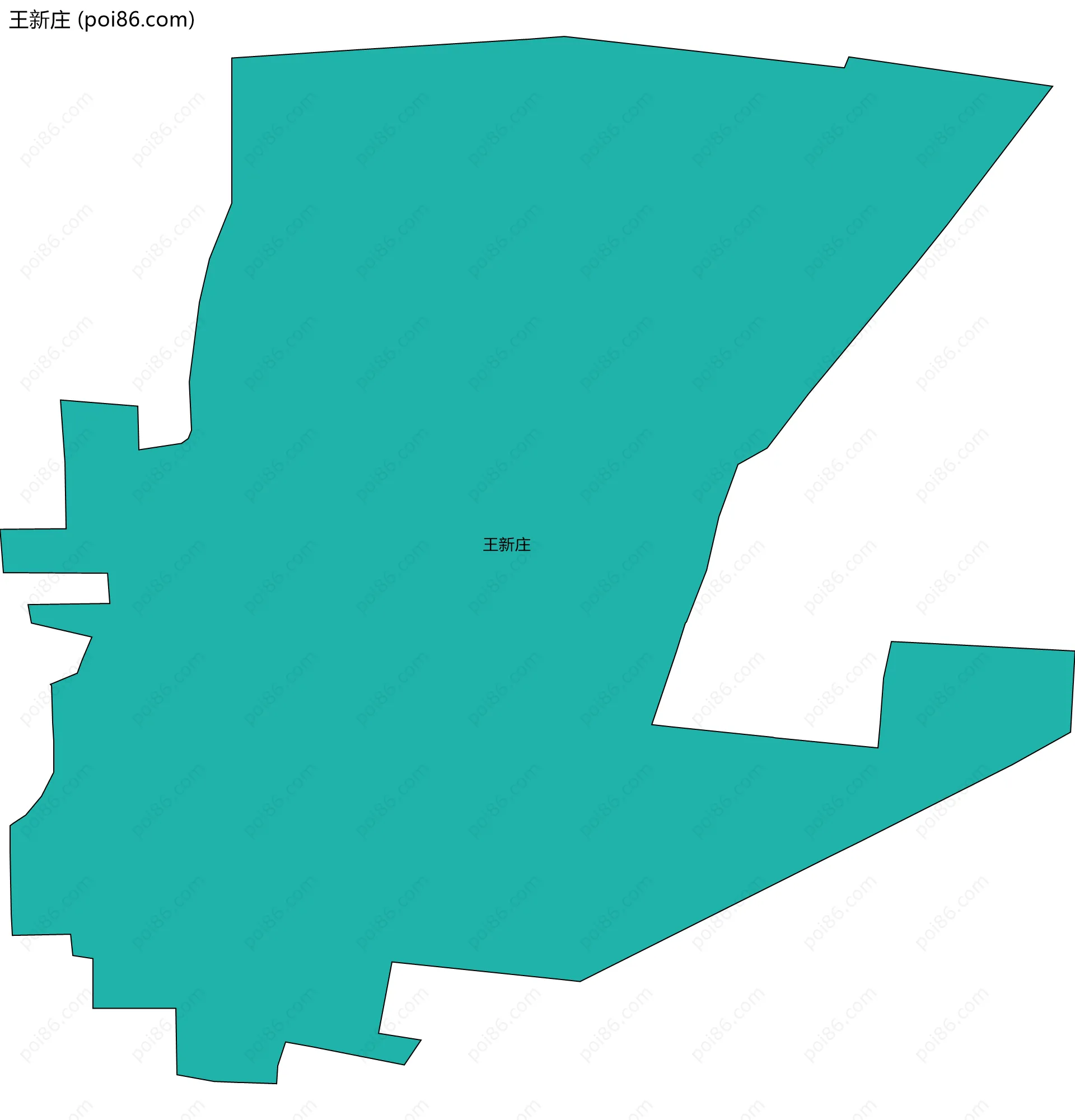 王新庄边界地图