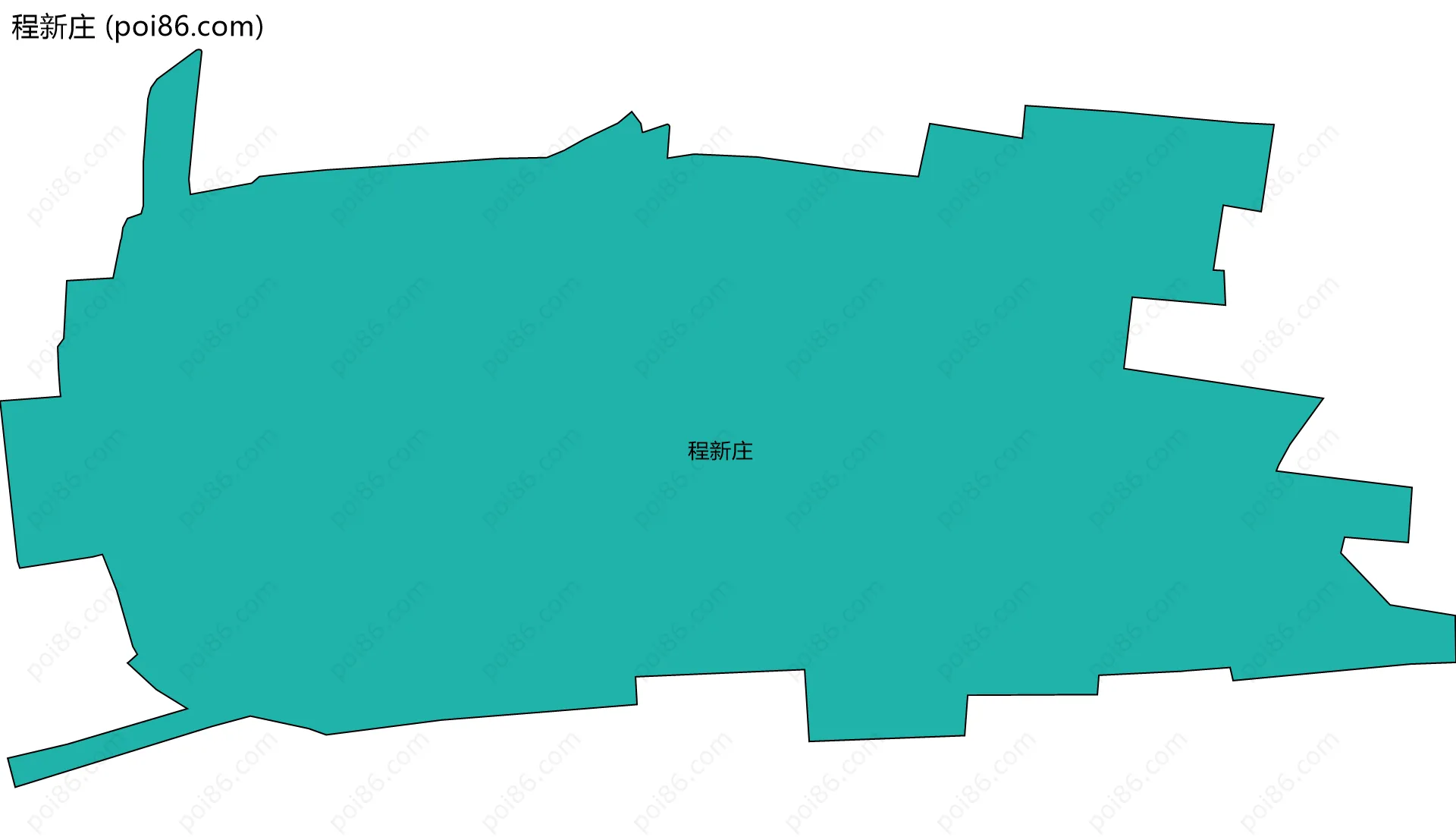 程新庄边界地图