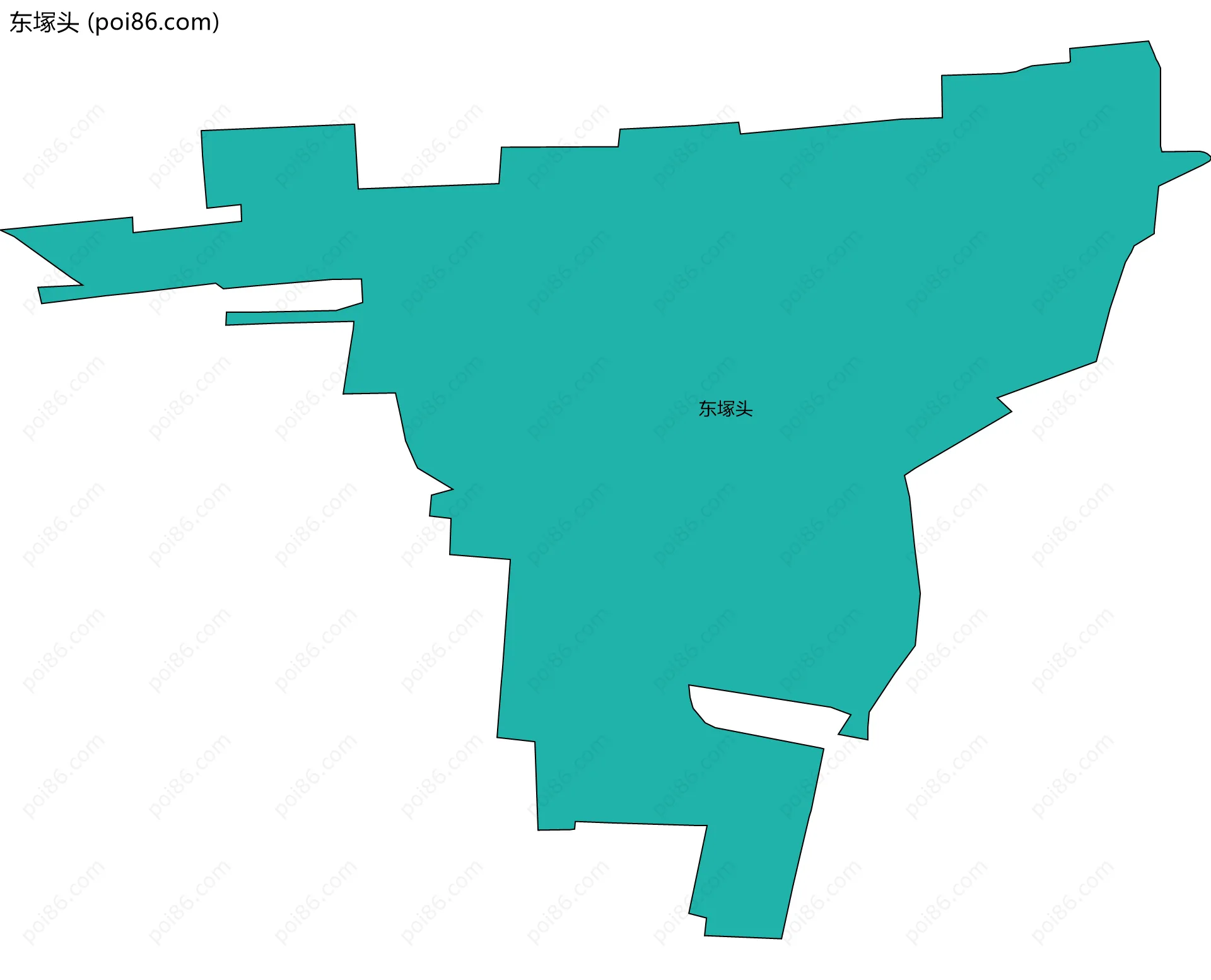 东塚头边界地图