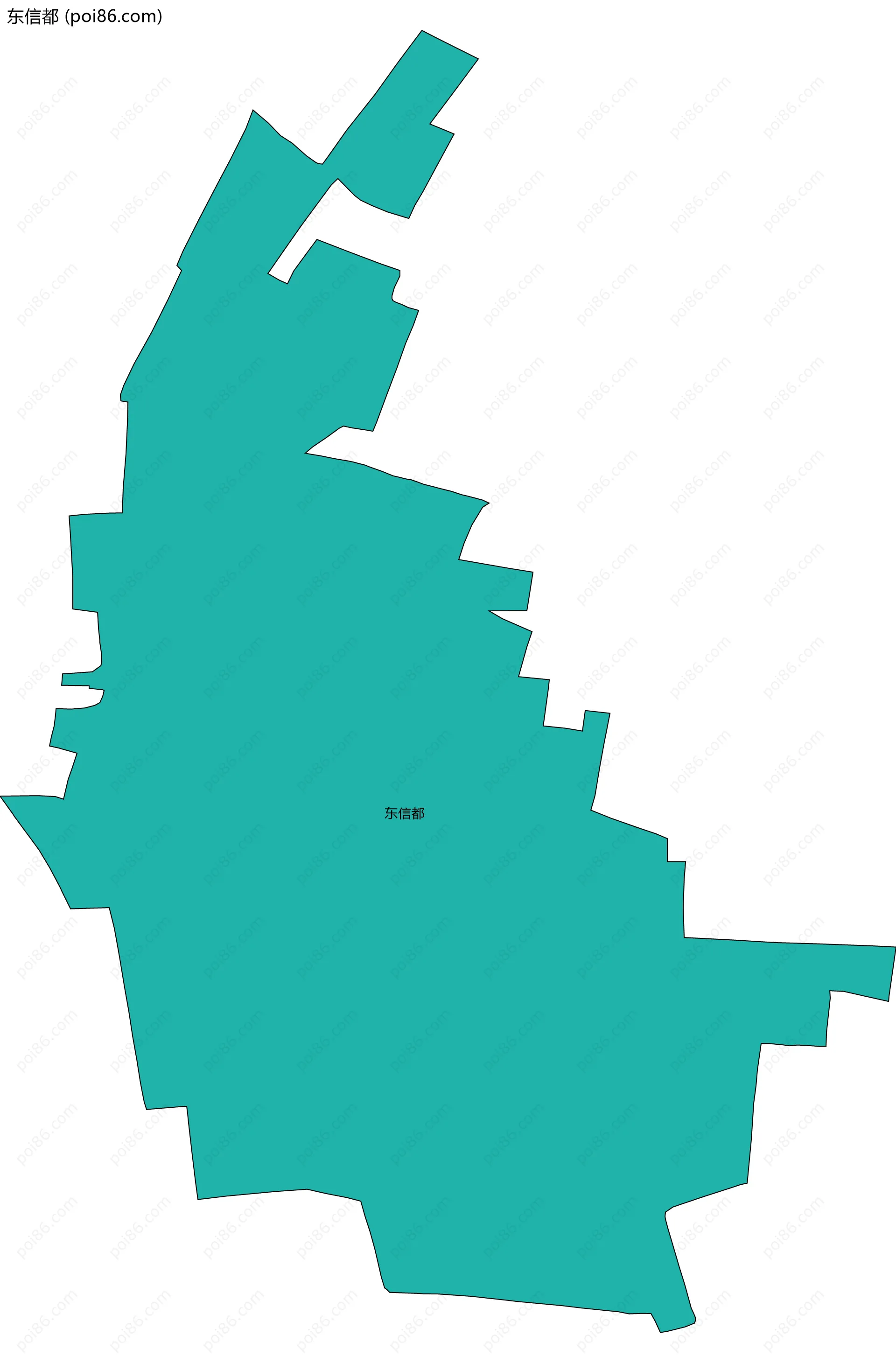 东信都边界地图