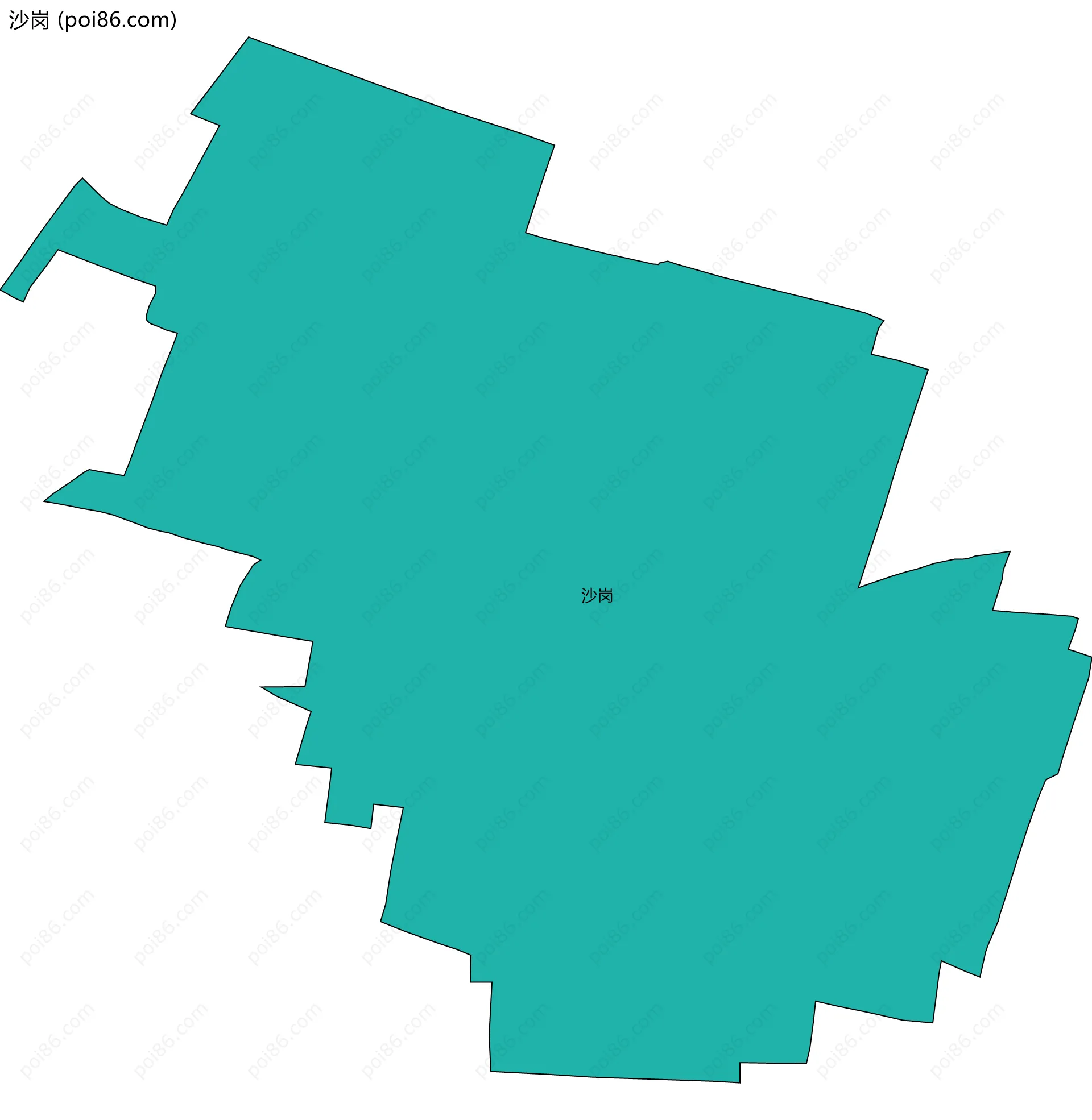 沙岗边界地图