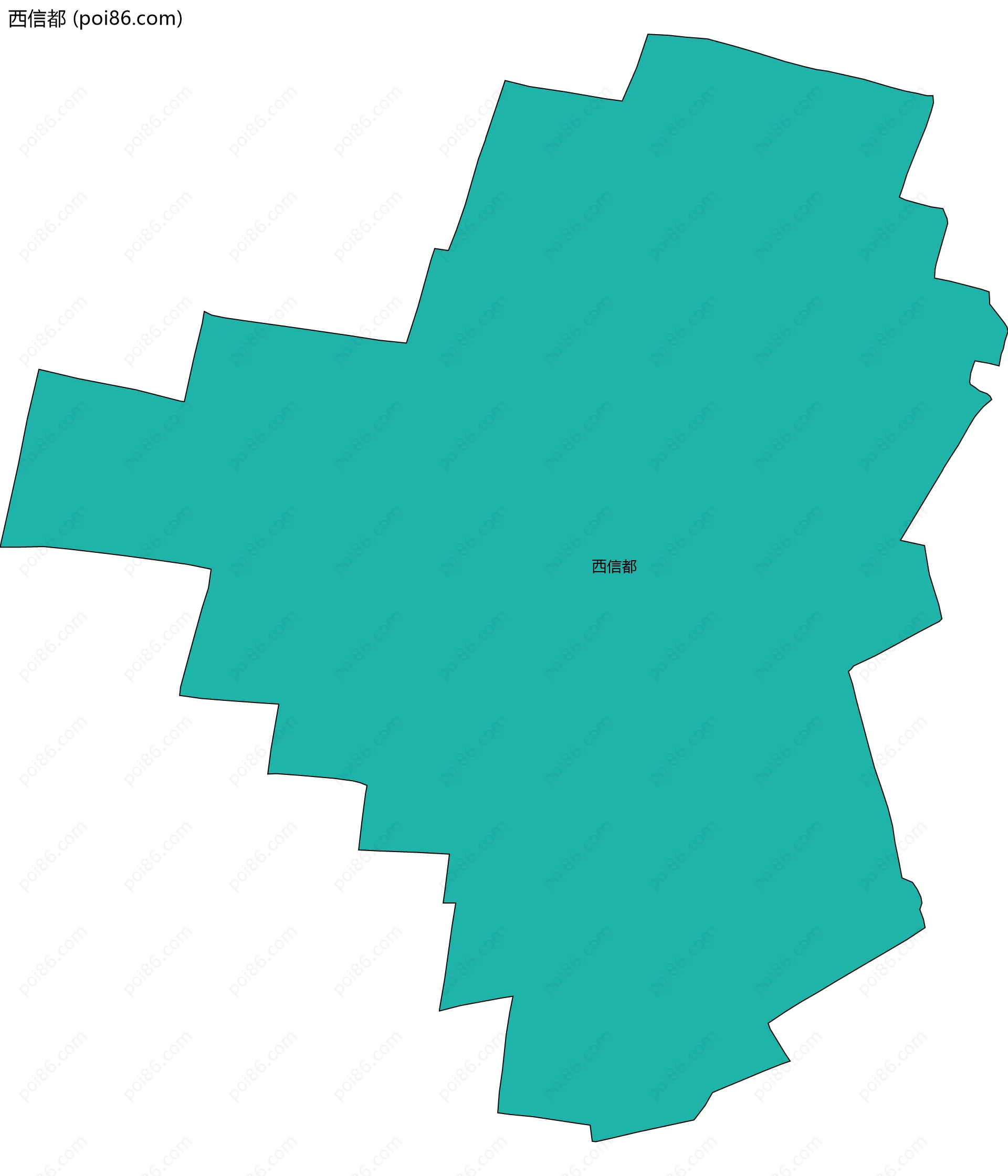 西信都边界地图