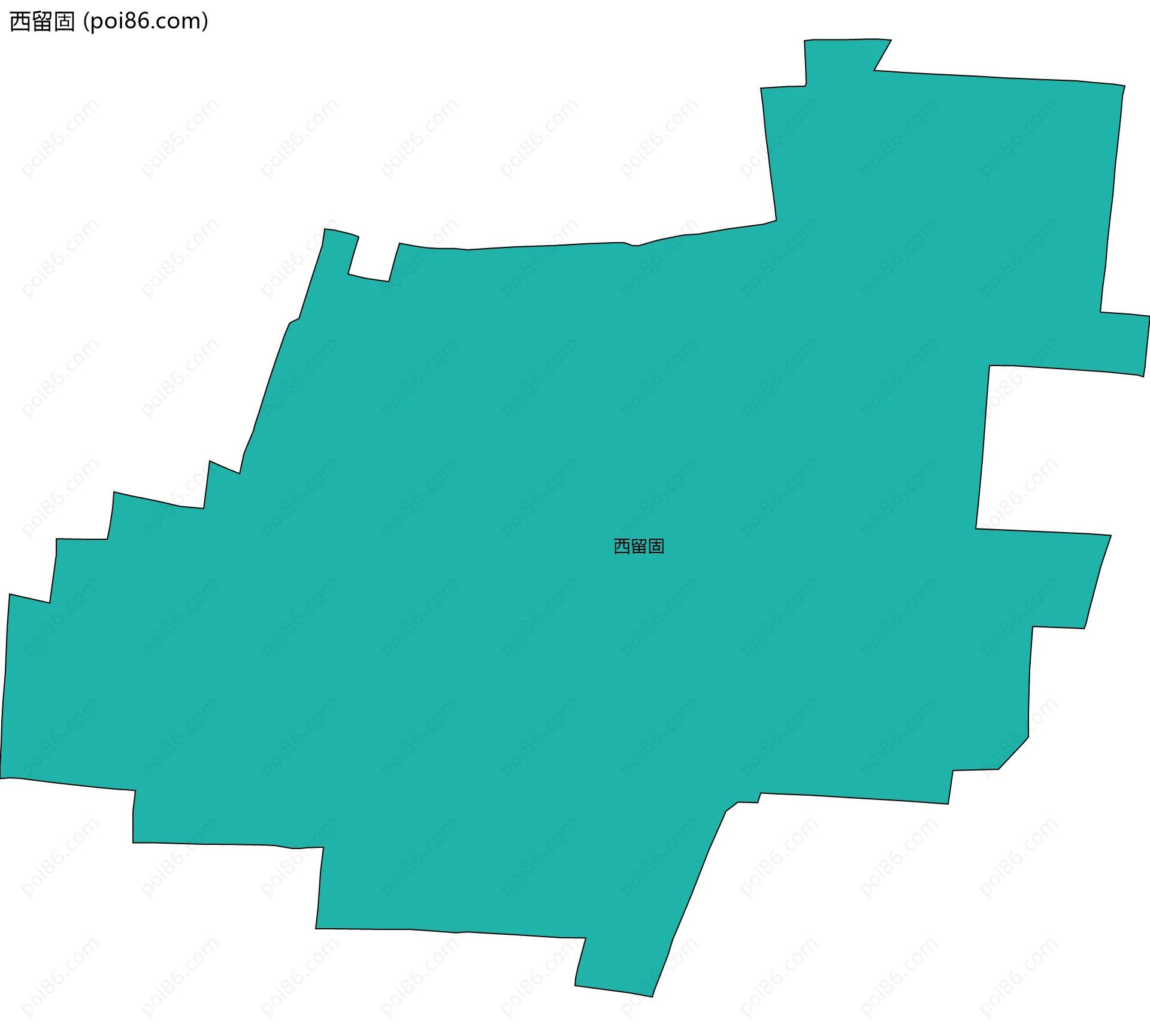 西留固边界地图