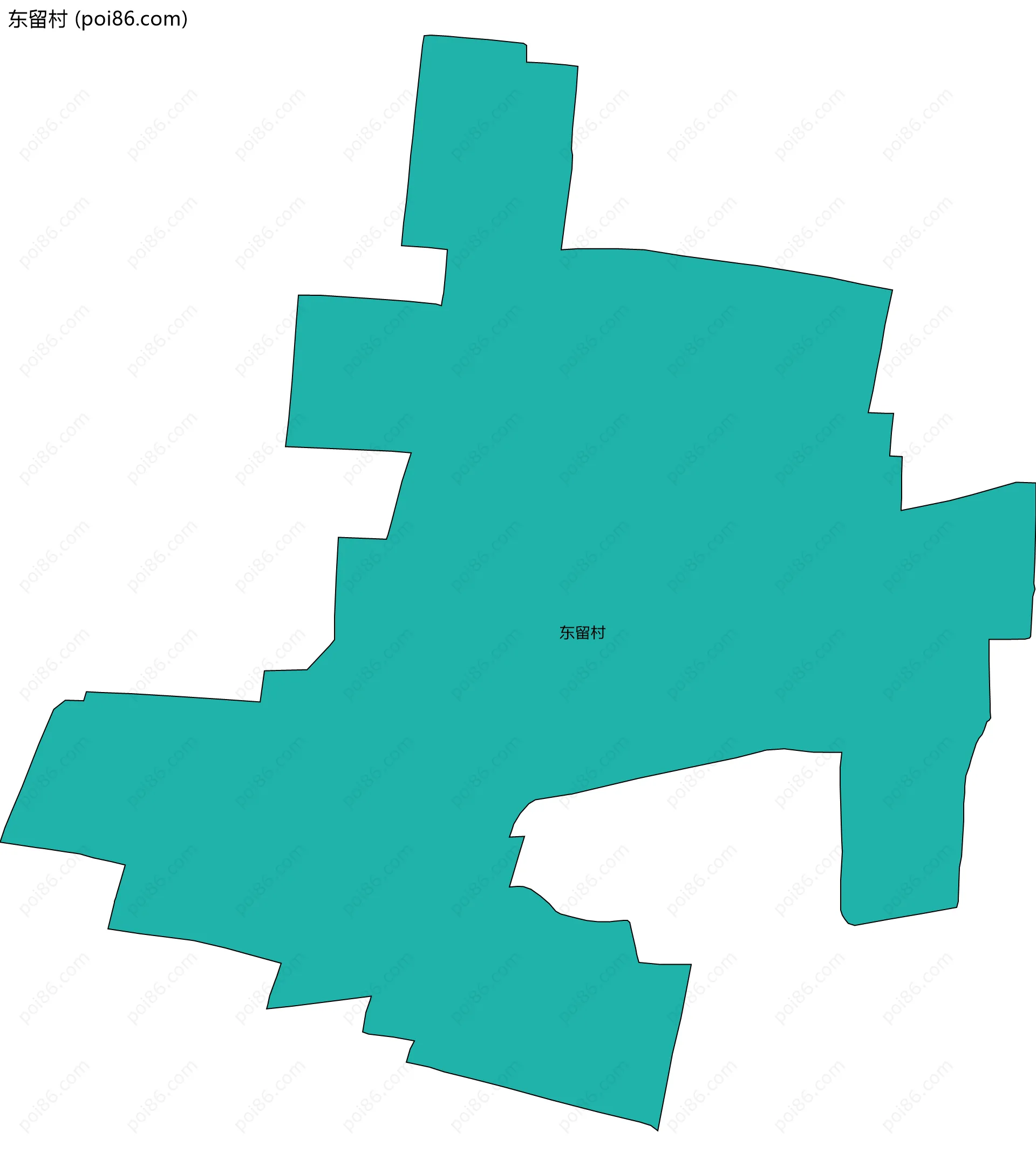 东留村边界地图