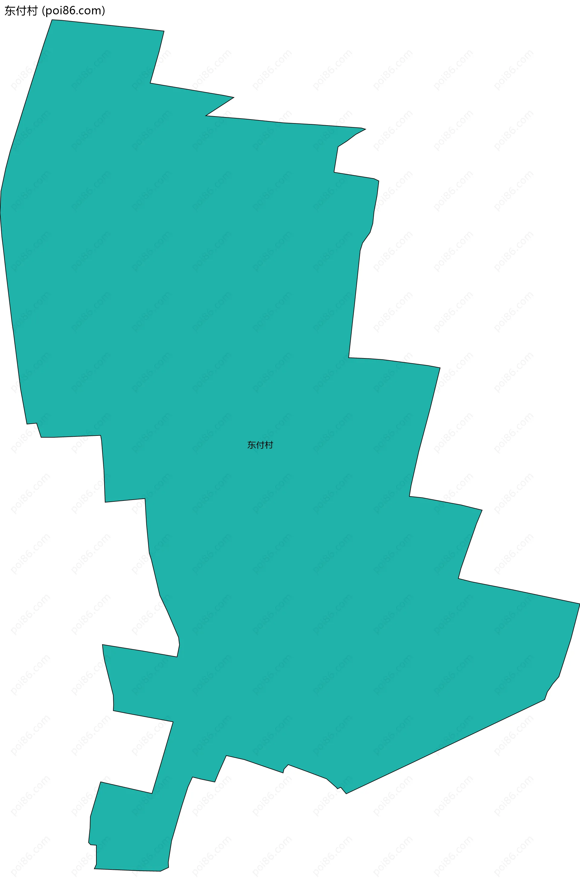 东付村边界地图