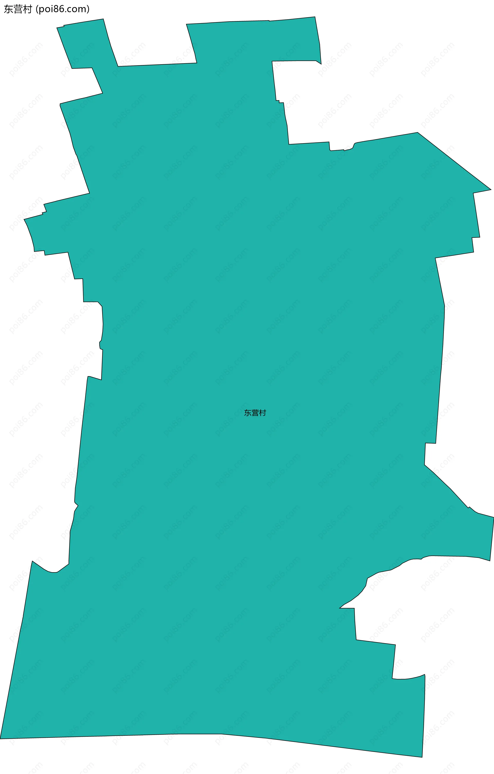 东营村边界地图