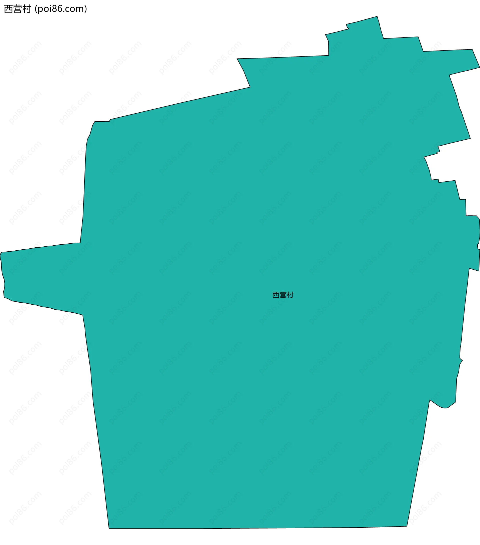 西营村边界地图