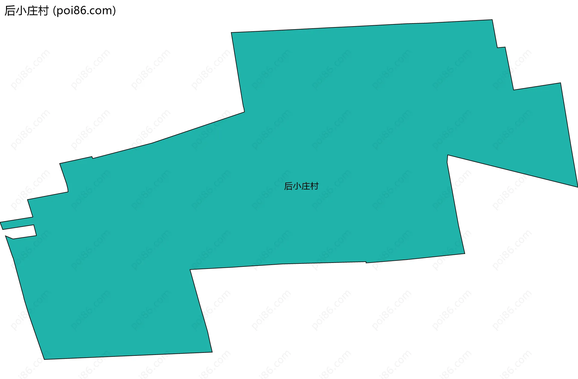 后小庄村边界地图