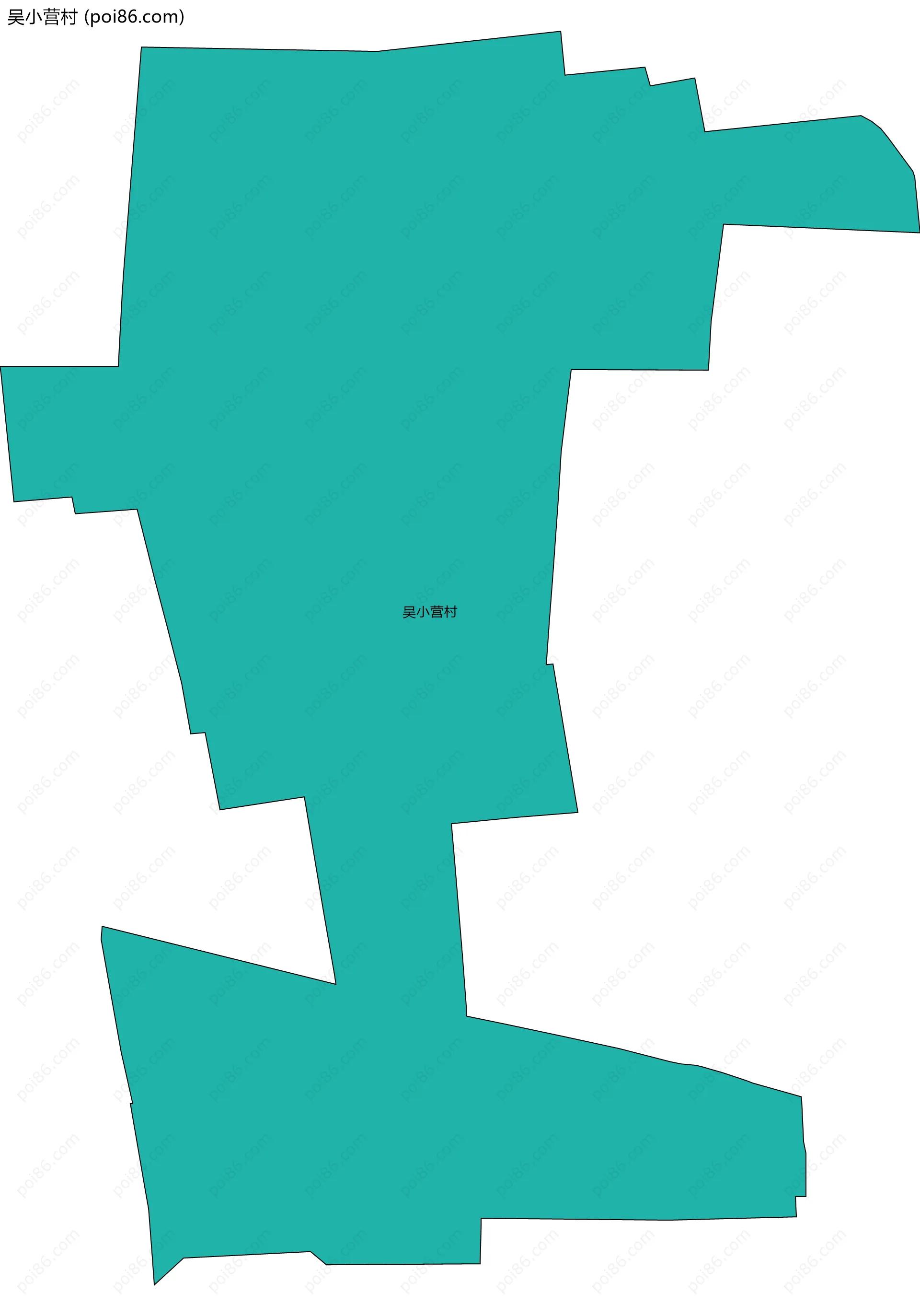 吴小营村边界地图