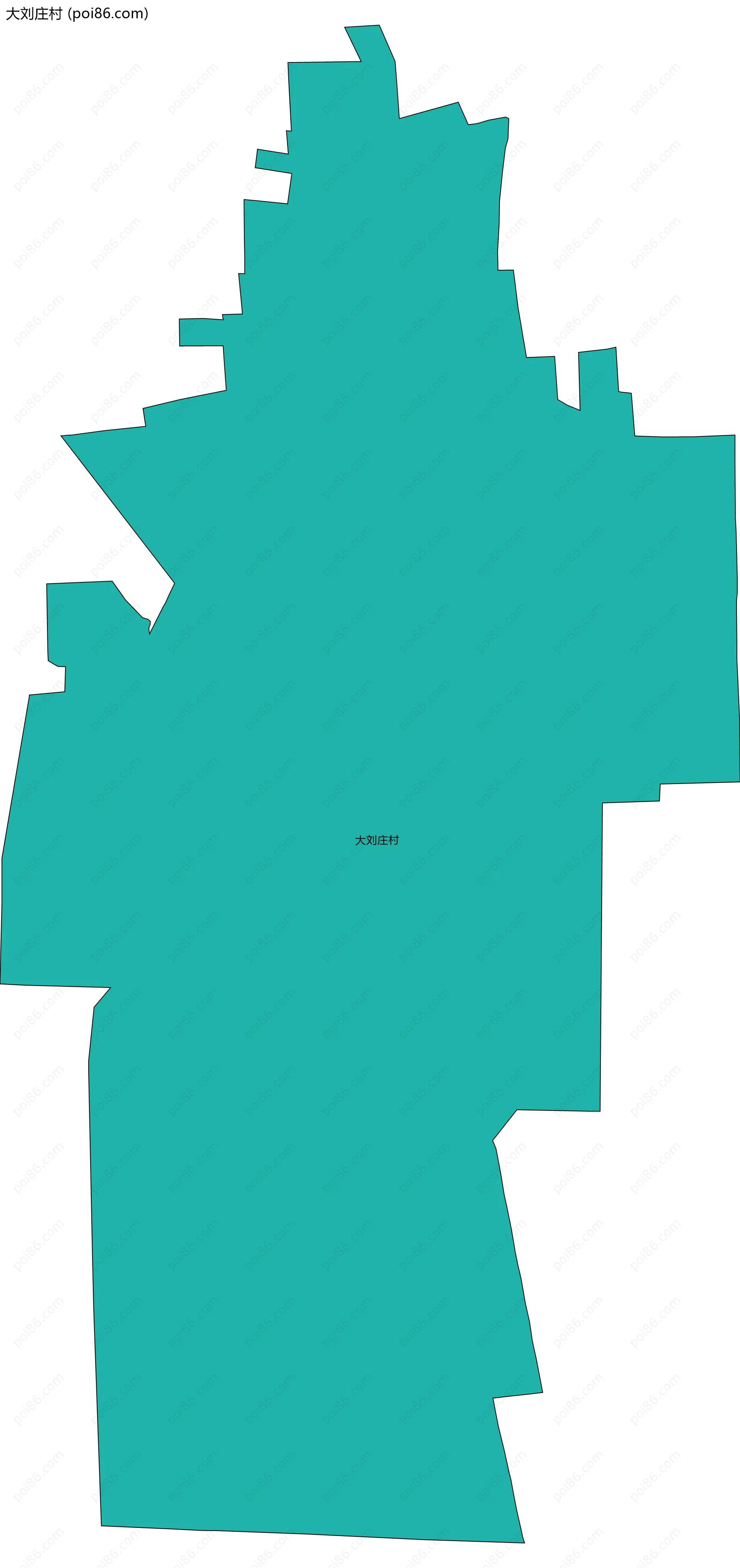 大刘庄村边界地图