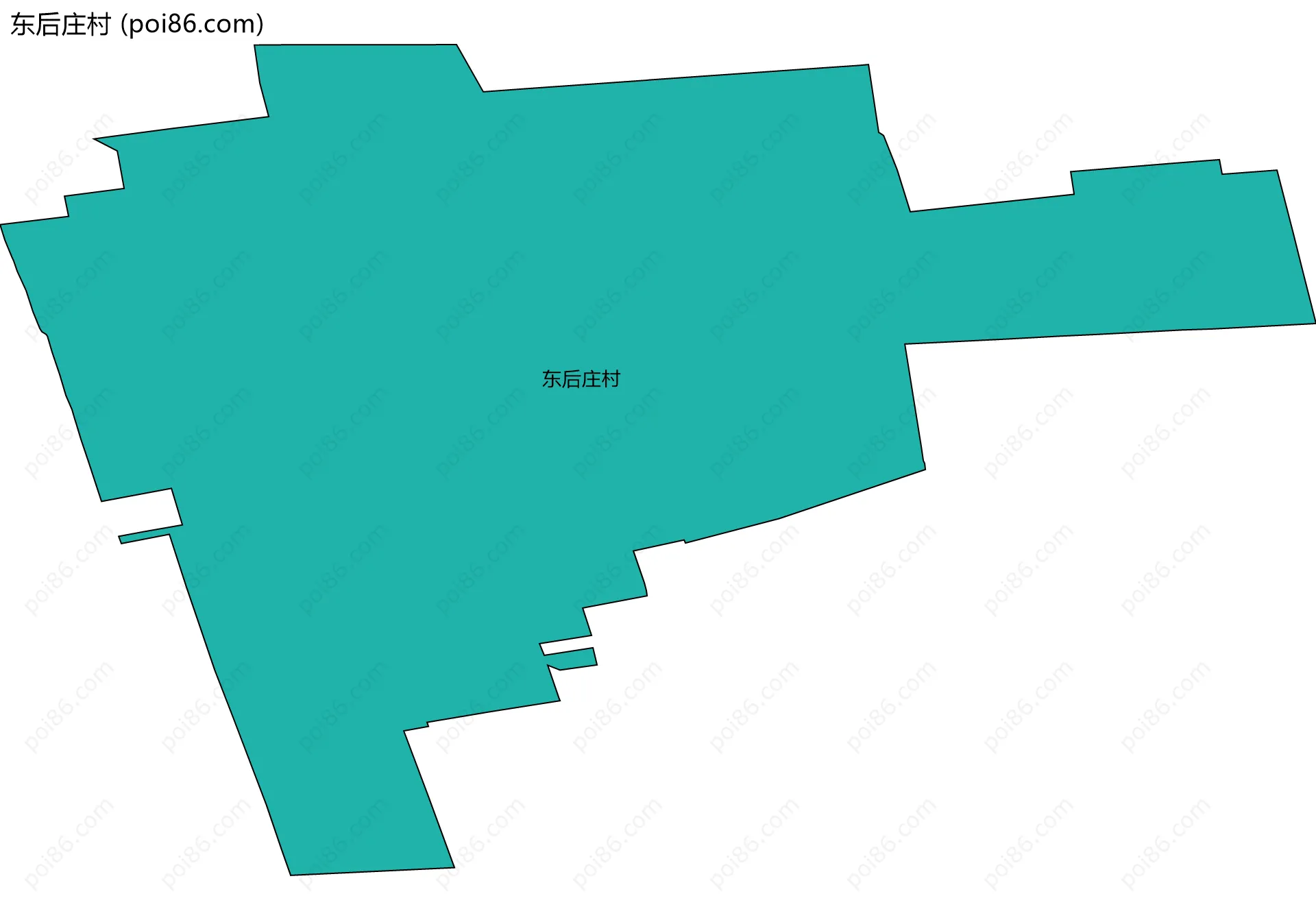 东后庄村边界地图