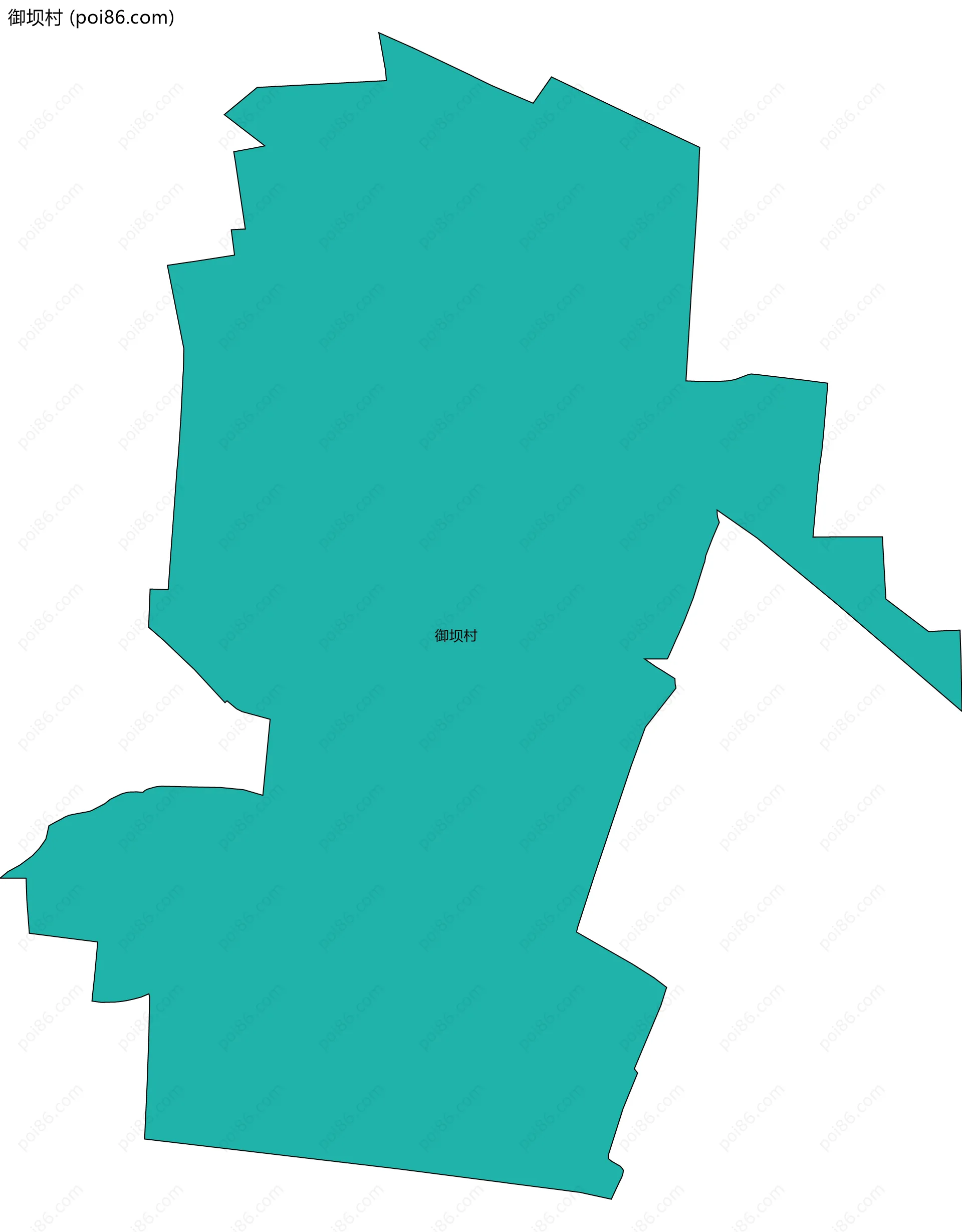 御坝村边界地图