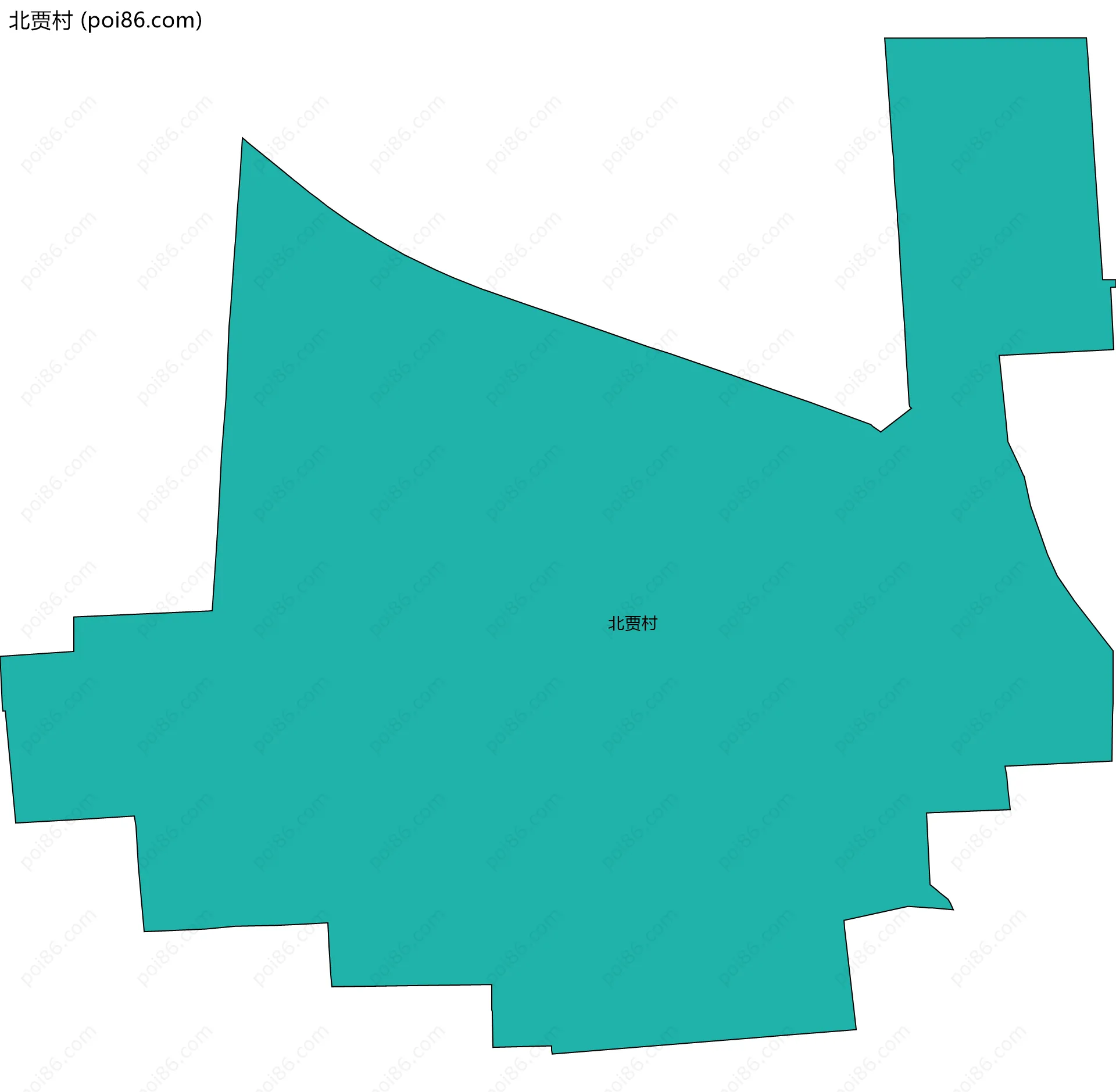 北贾村边界地图