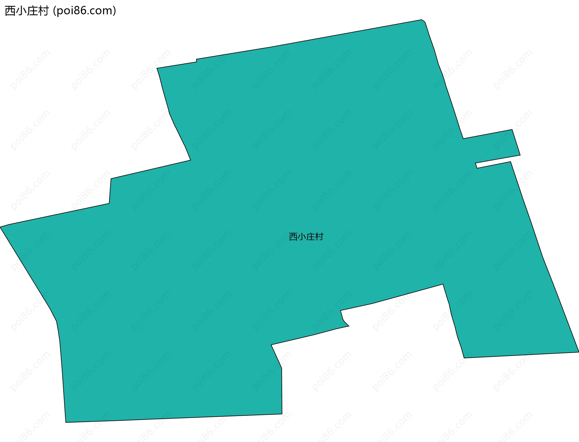 西小庄村边界地图