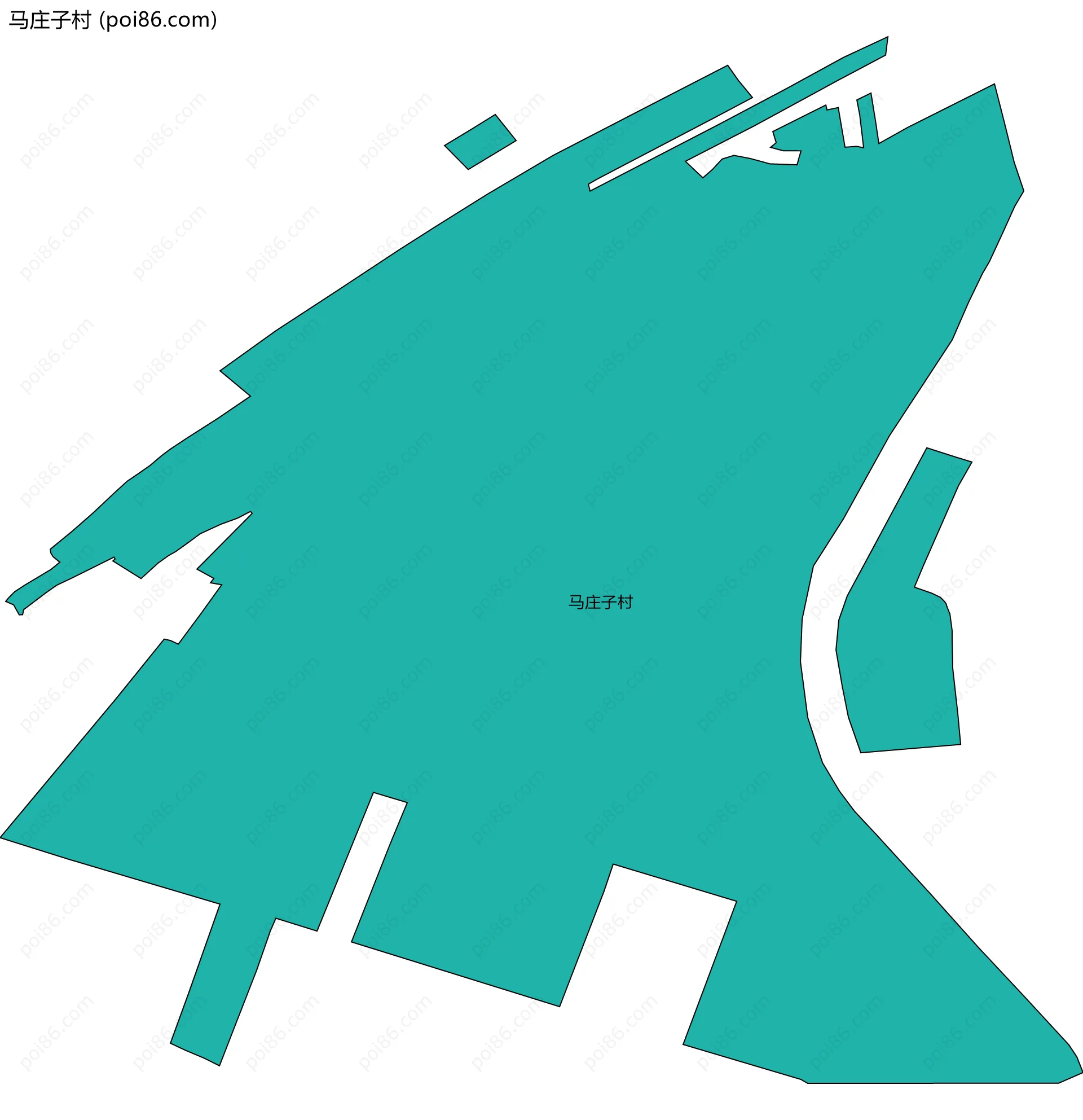 马庄子村边界地图