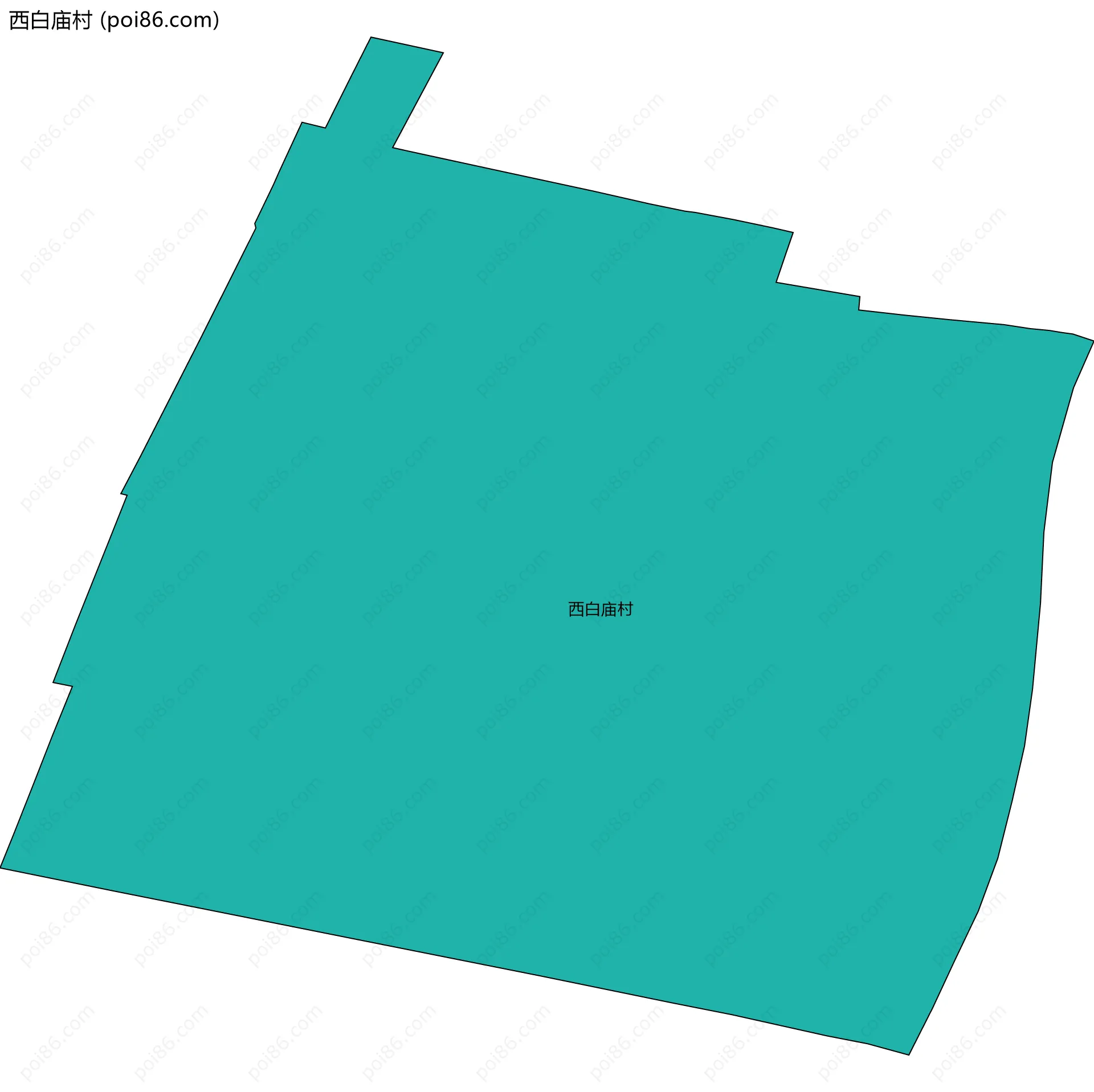西白庙村边界地图