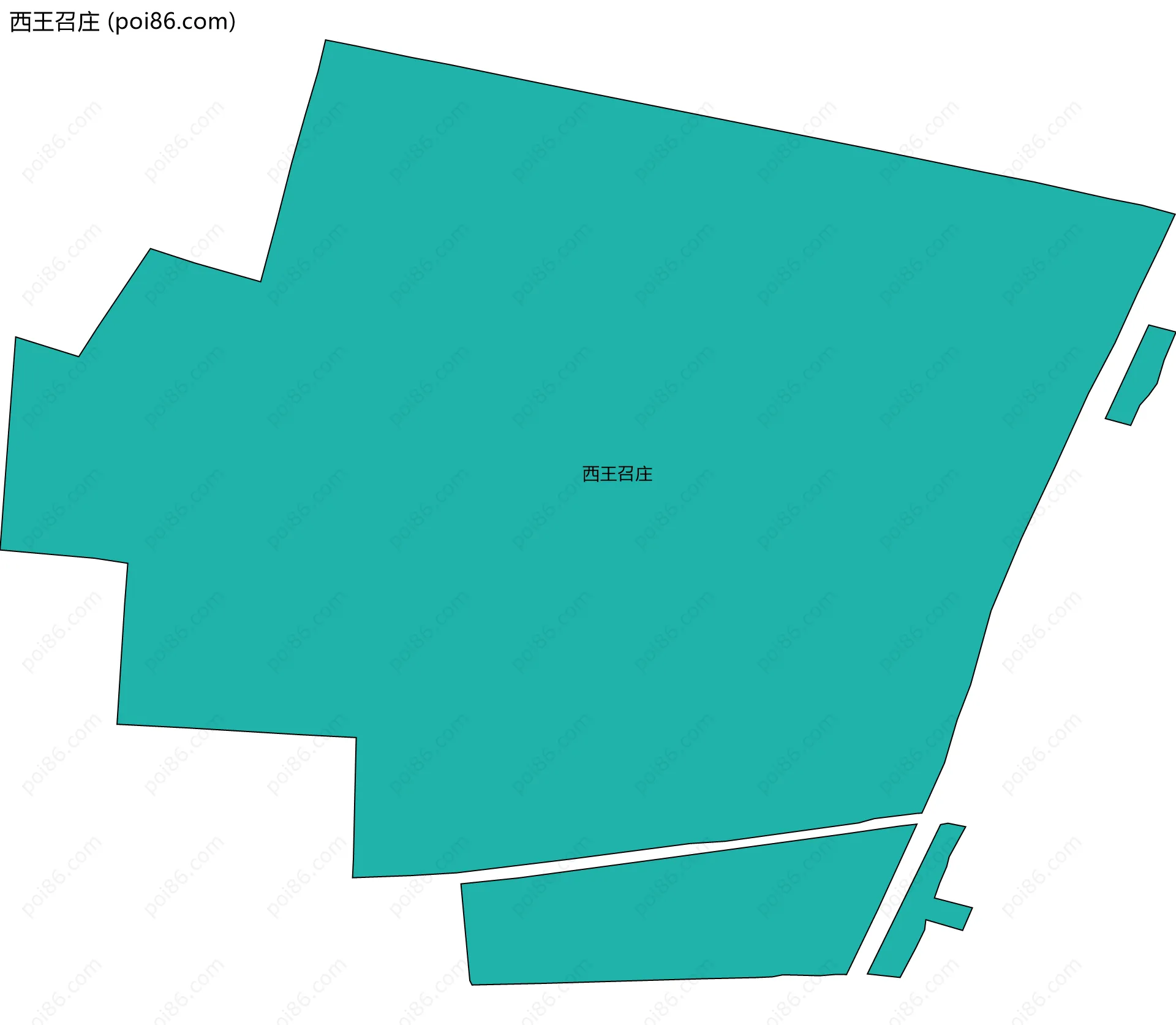 西王召庄边界地图