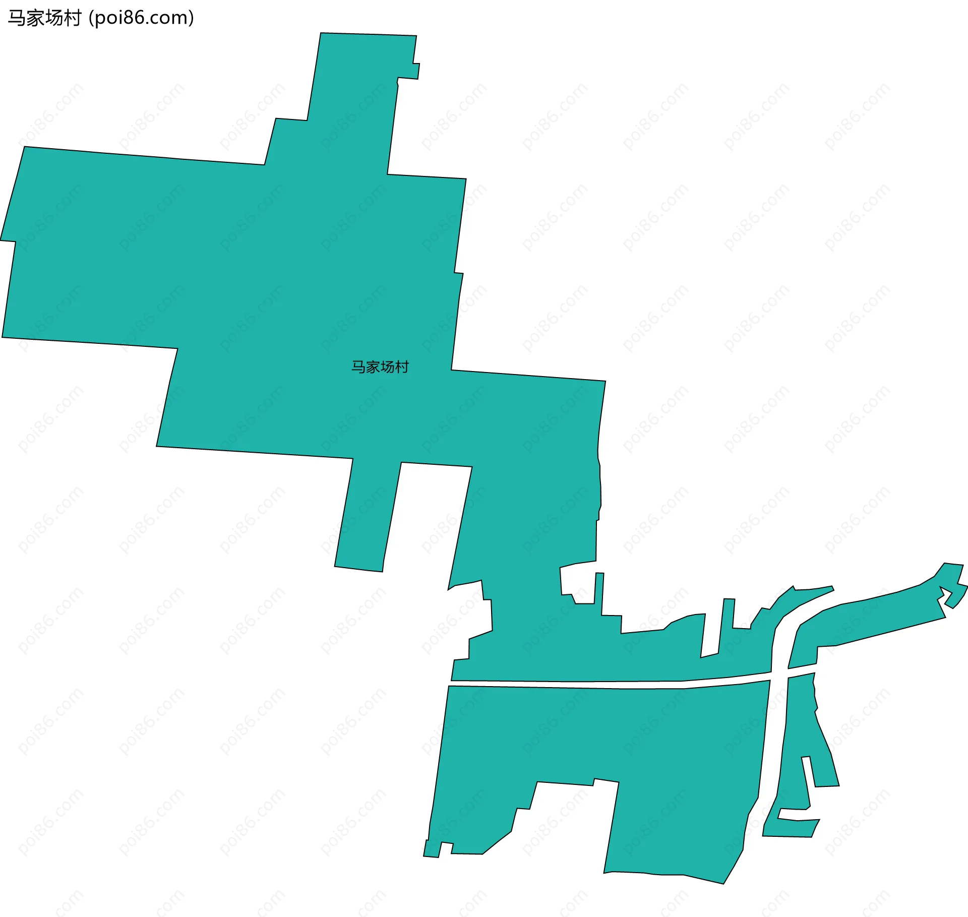 马家场村边界地图