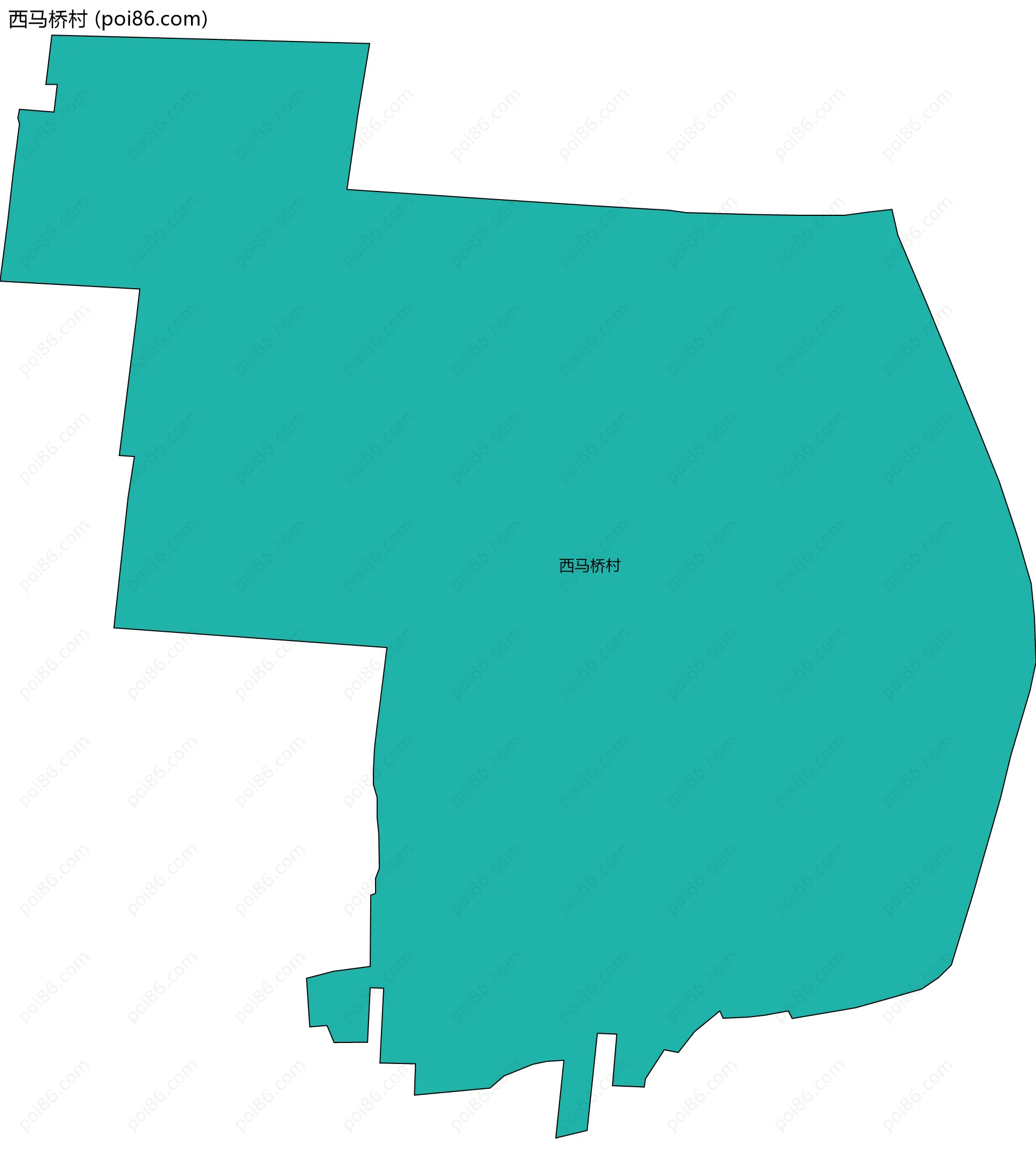 西马桥村边界地图