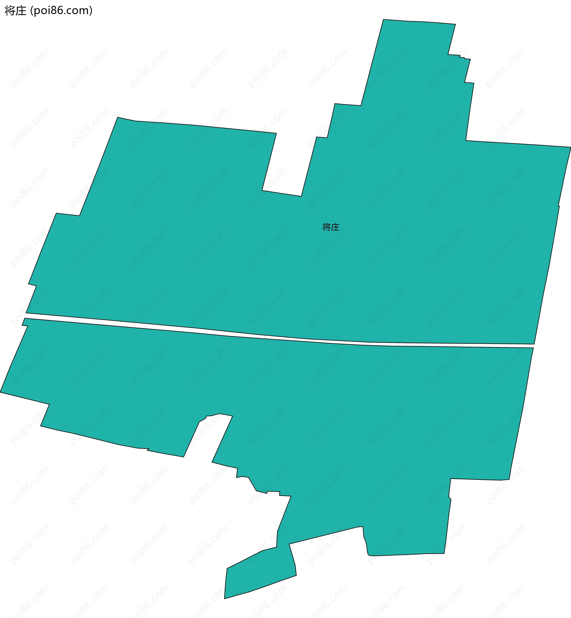 将庄边界地图
