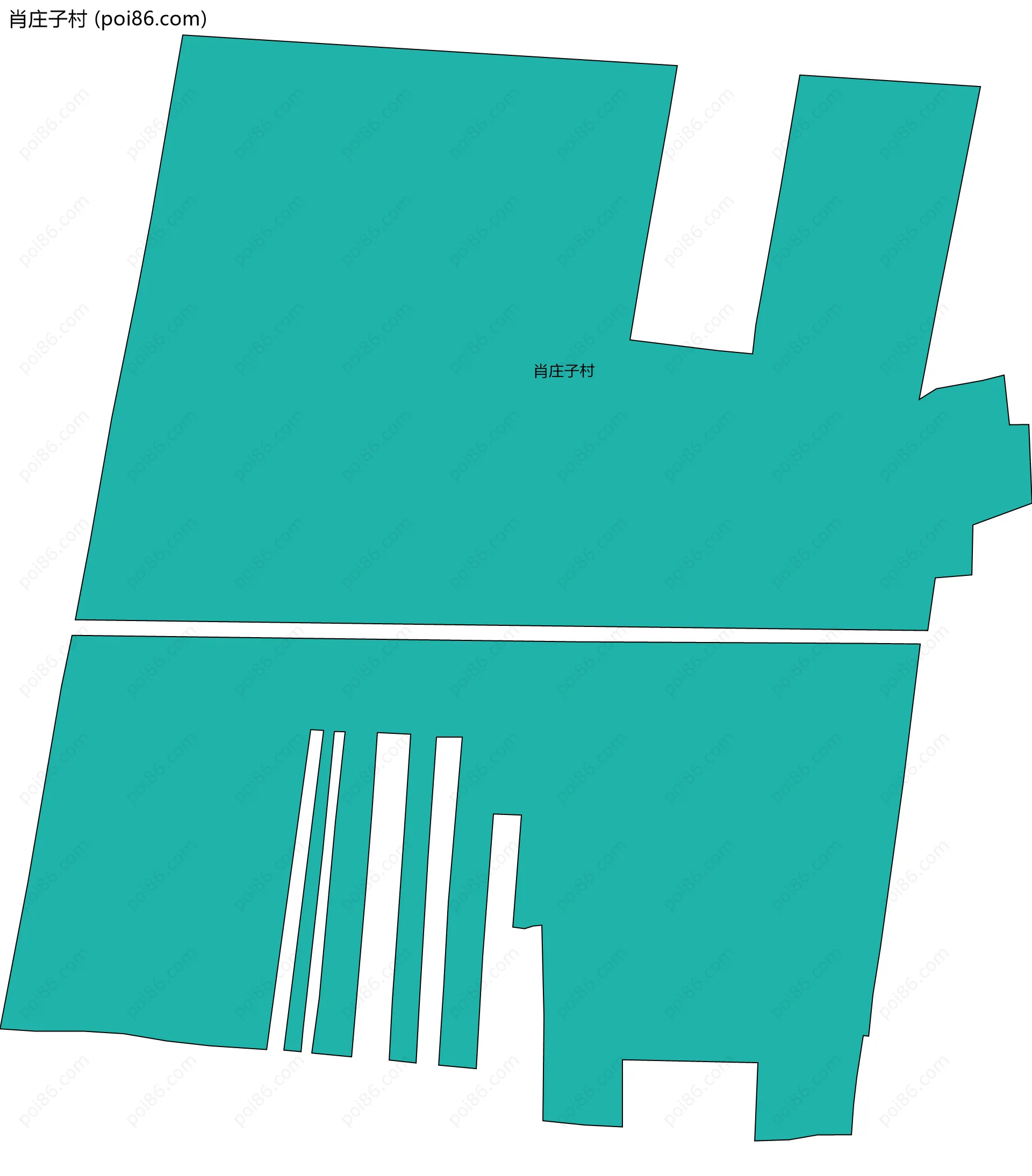 肖庄子村边界地图