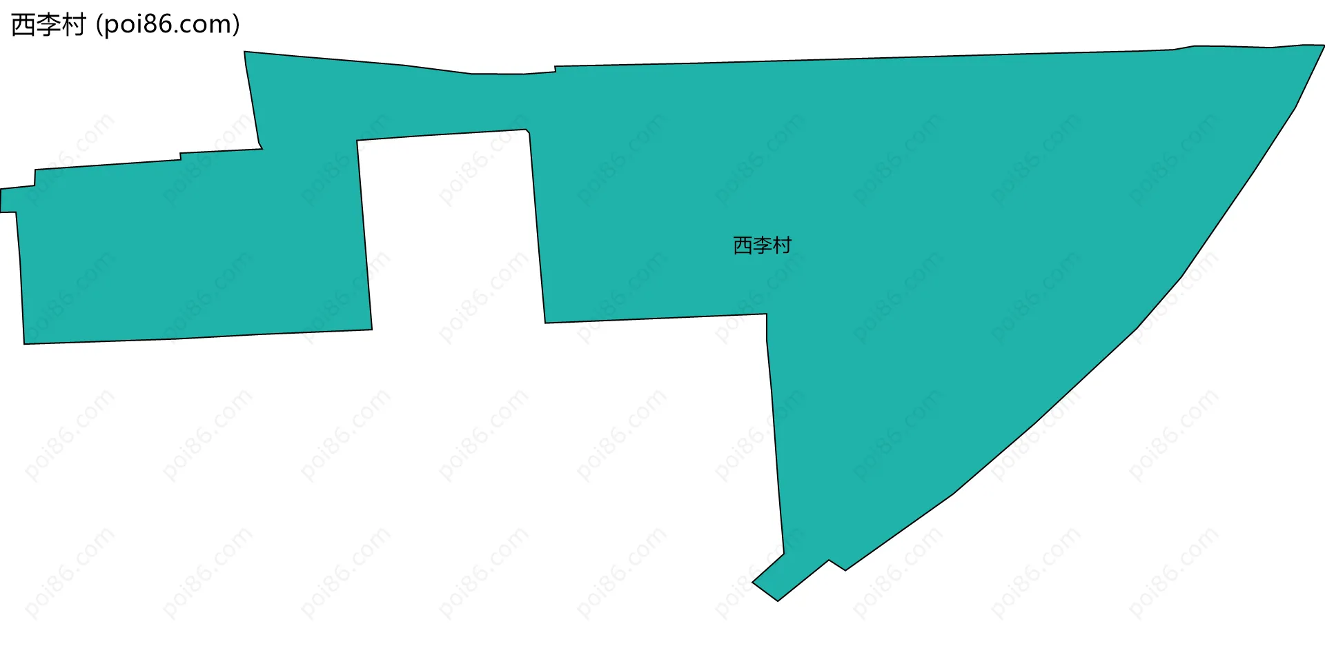 西李村边界地图