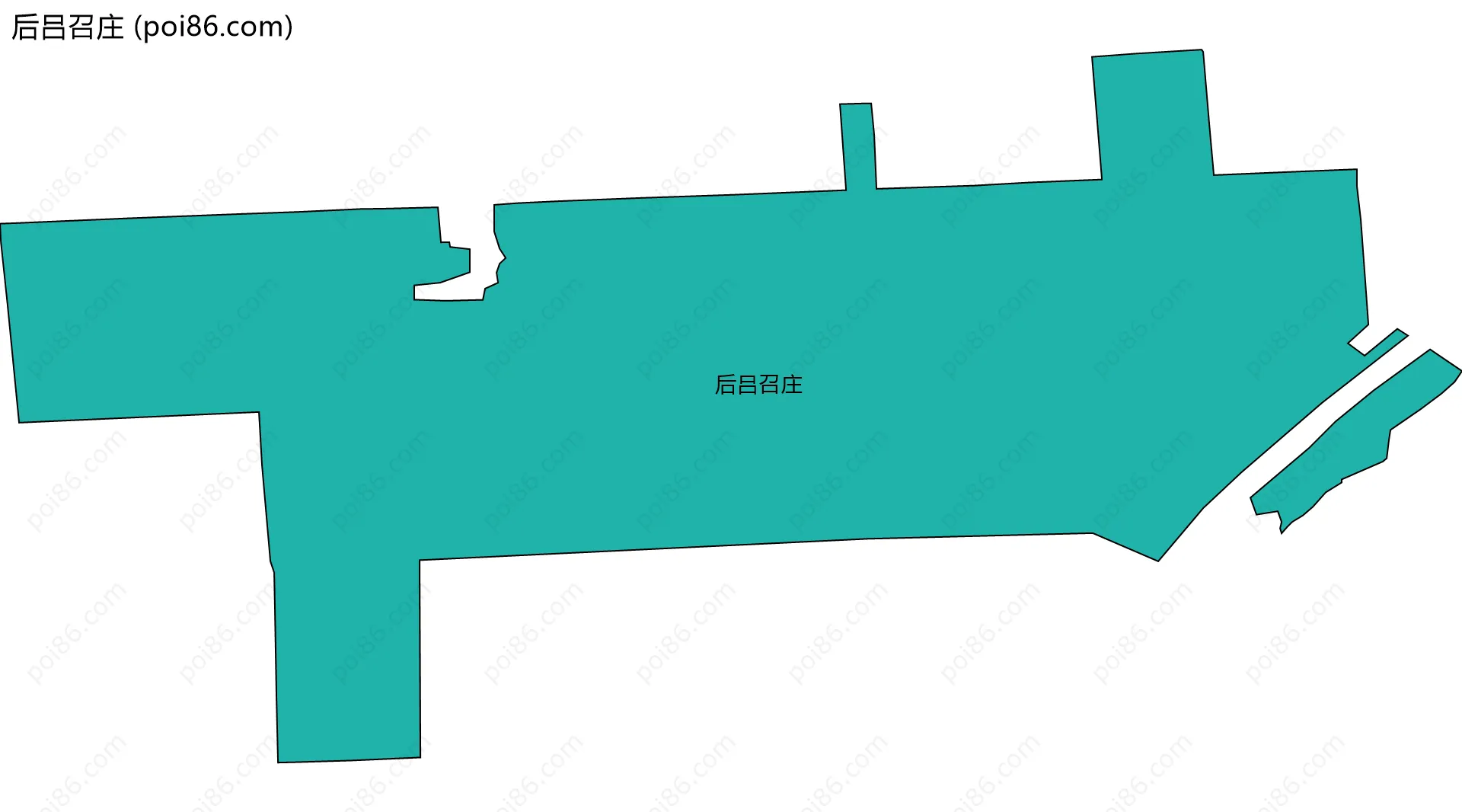 后吕召庄边界地图