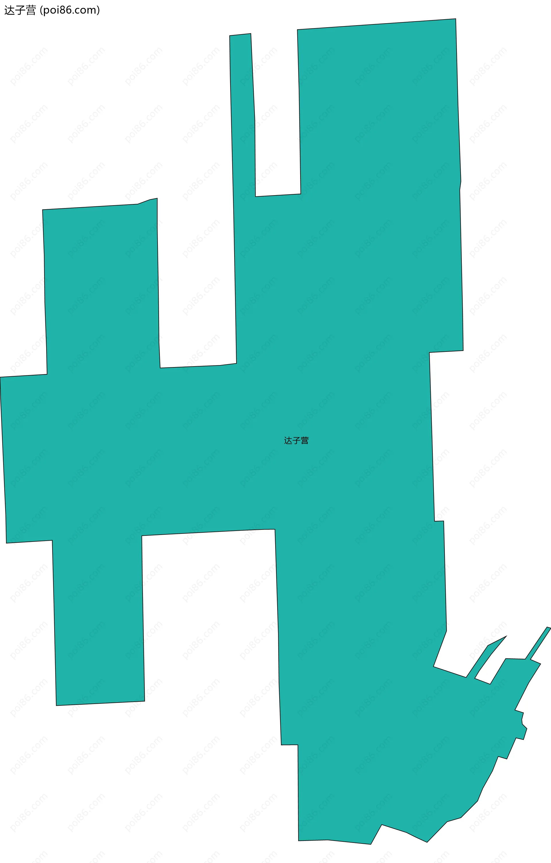 达子营边界地图