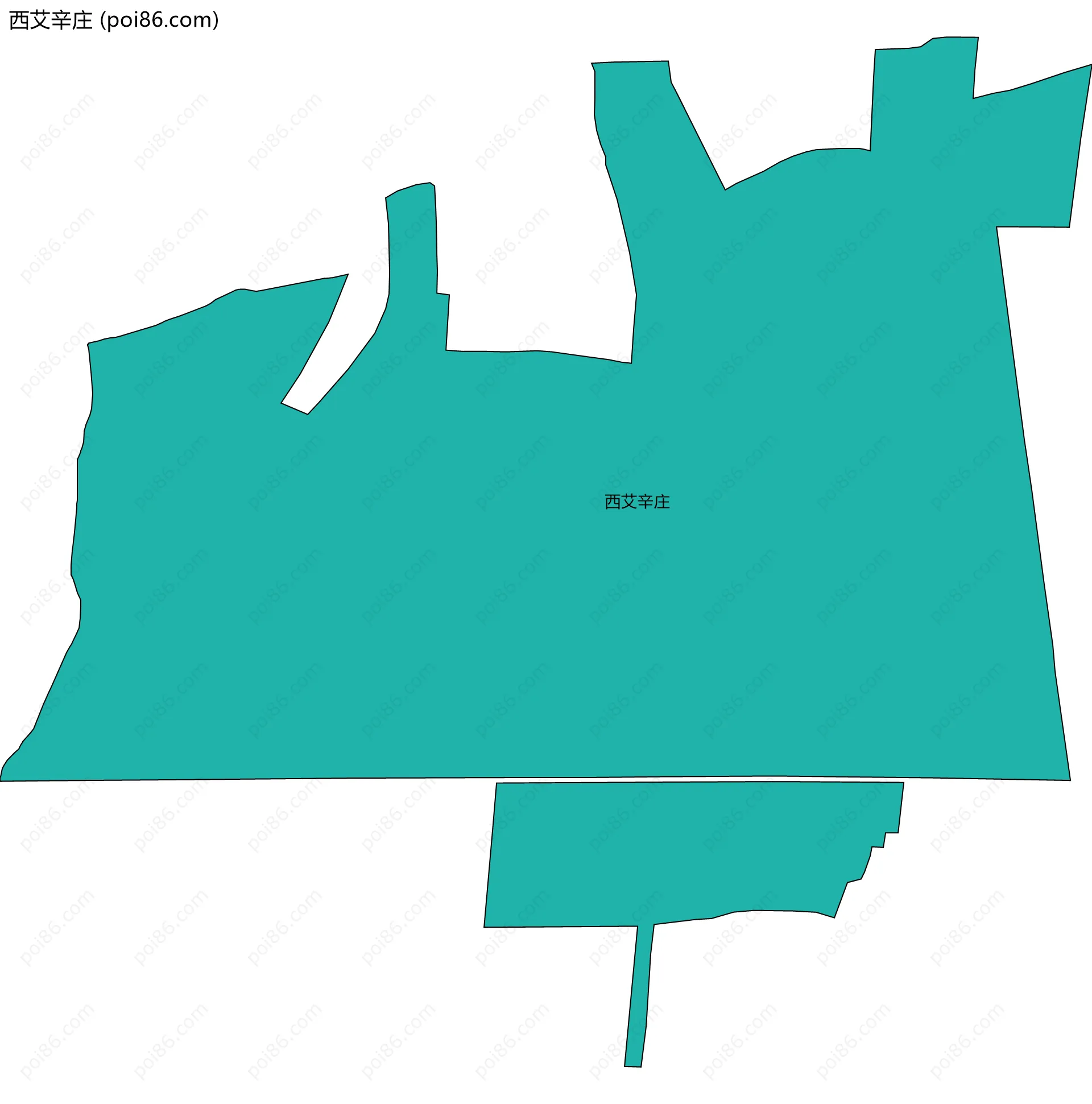 西艾辛庄边界地图