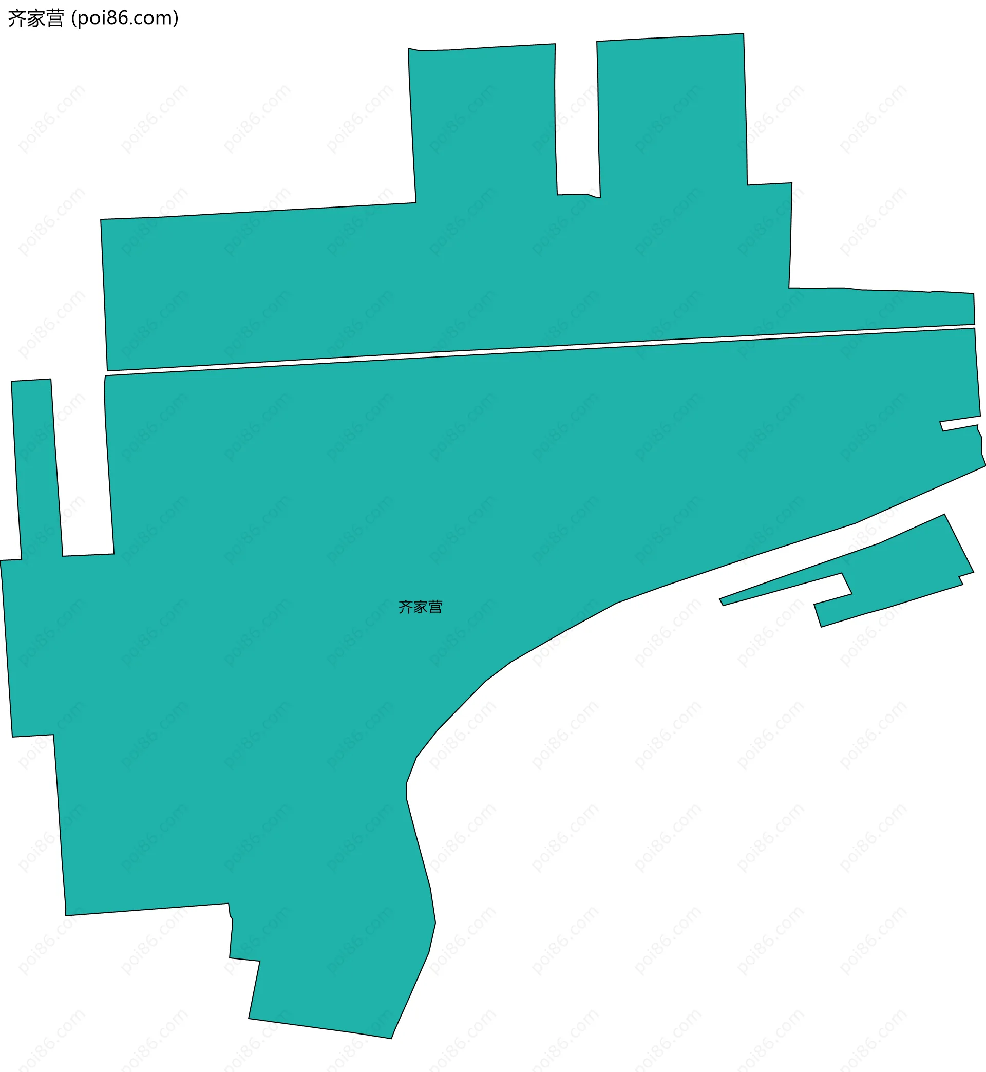 齐家营边界地图