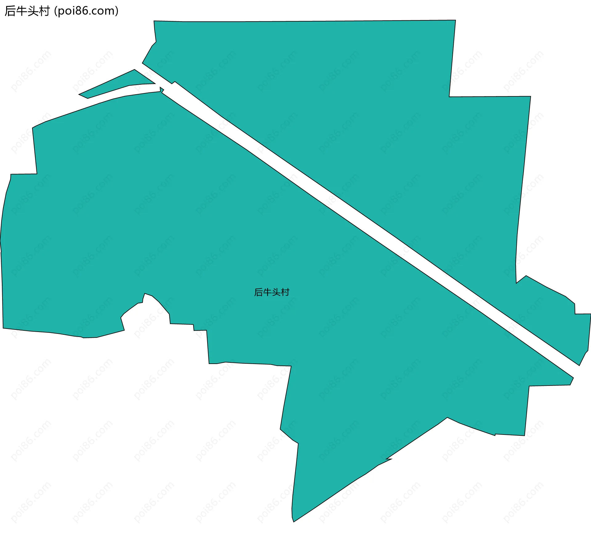 后牛头村边界地图
