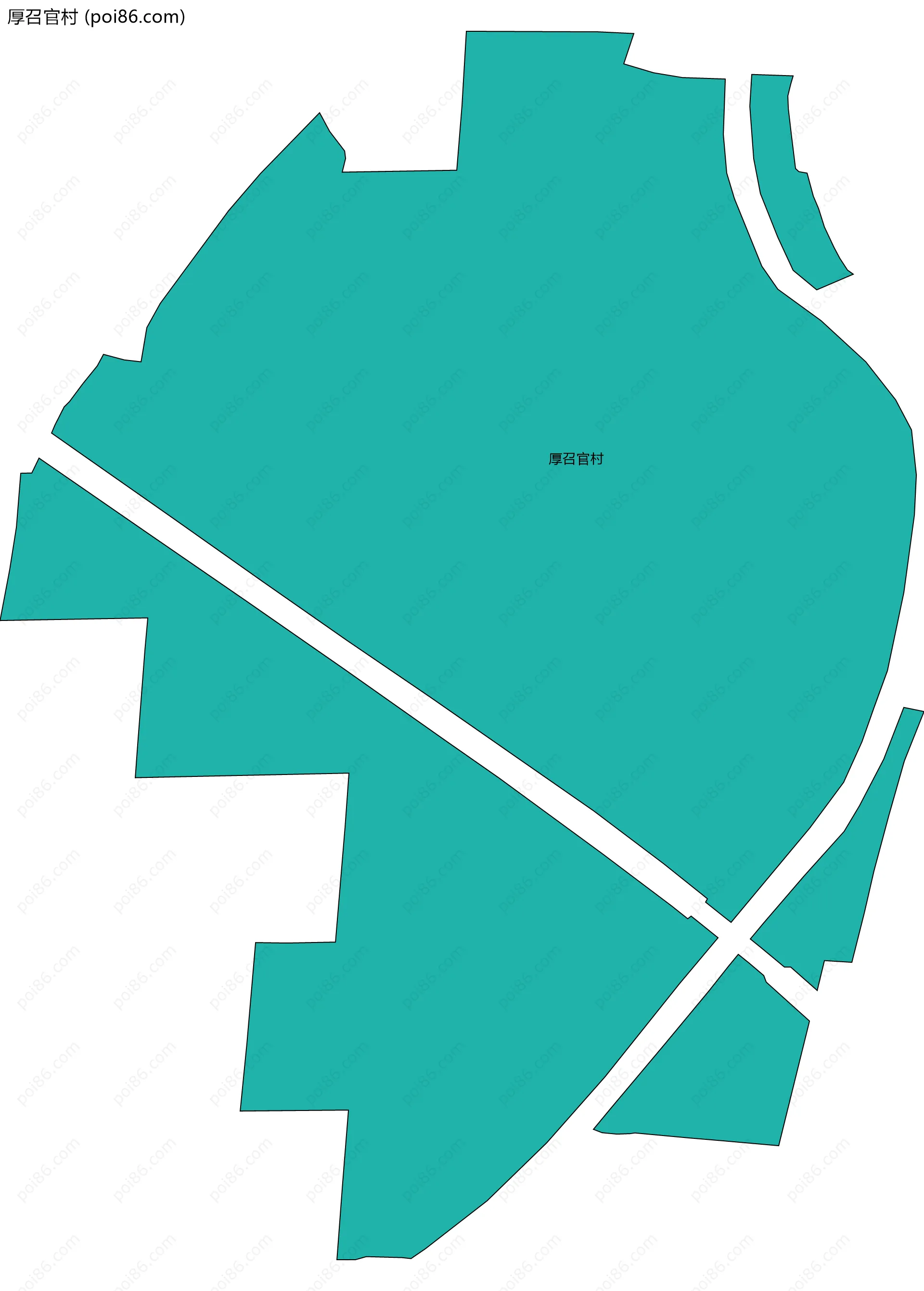 厚召官村边界地图