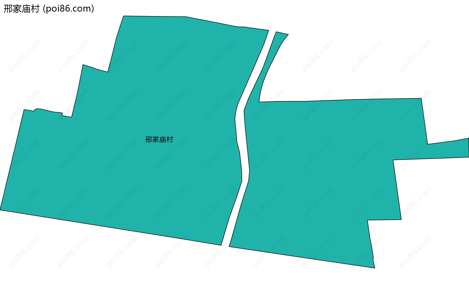 邢家庙村边界地图