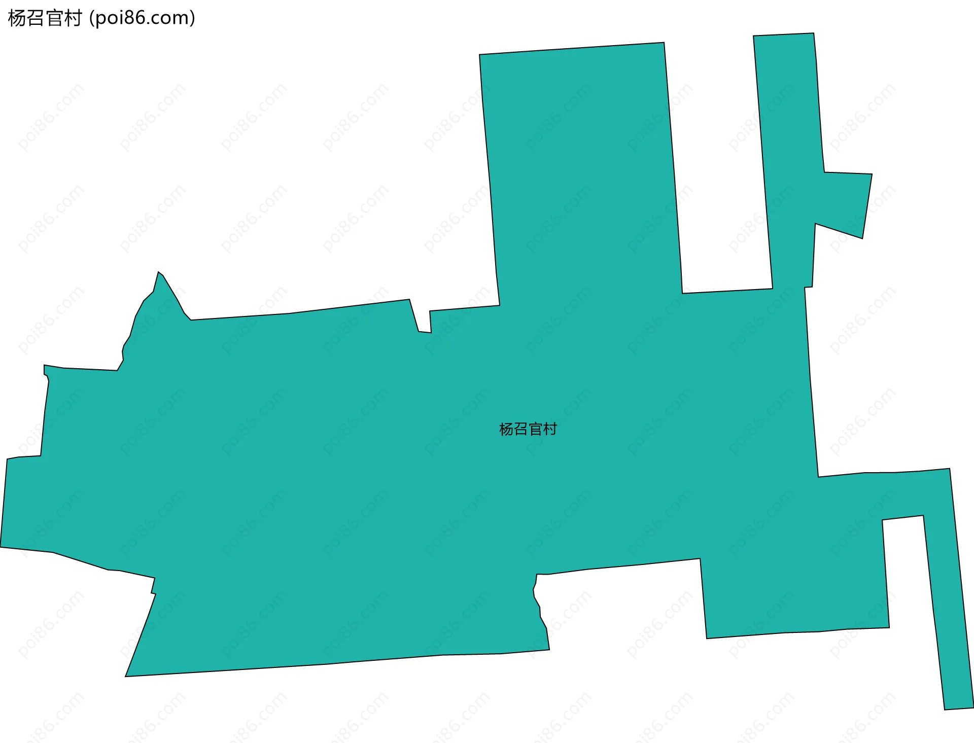 杨召官村边界地图