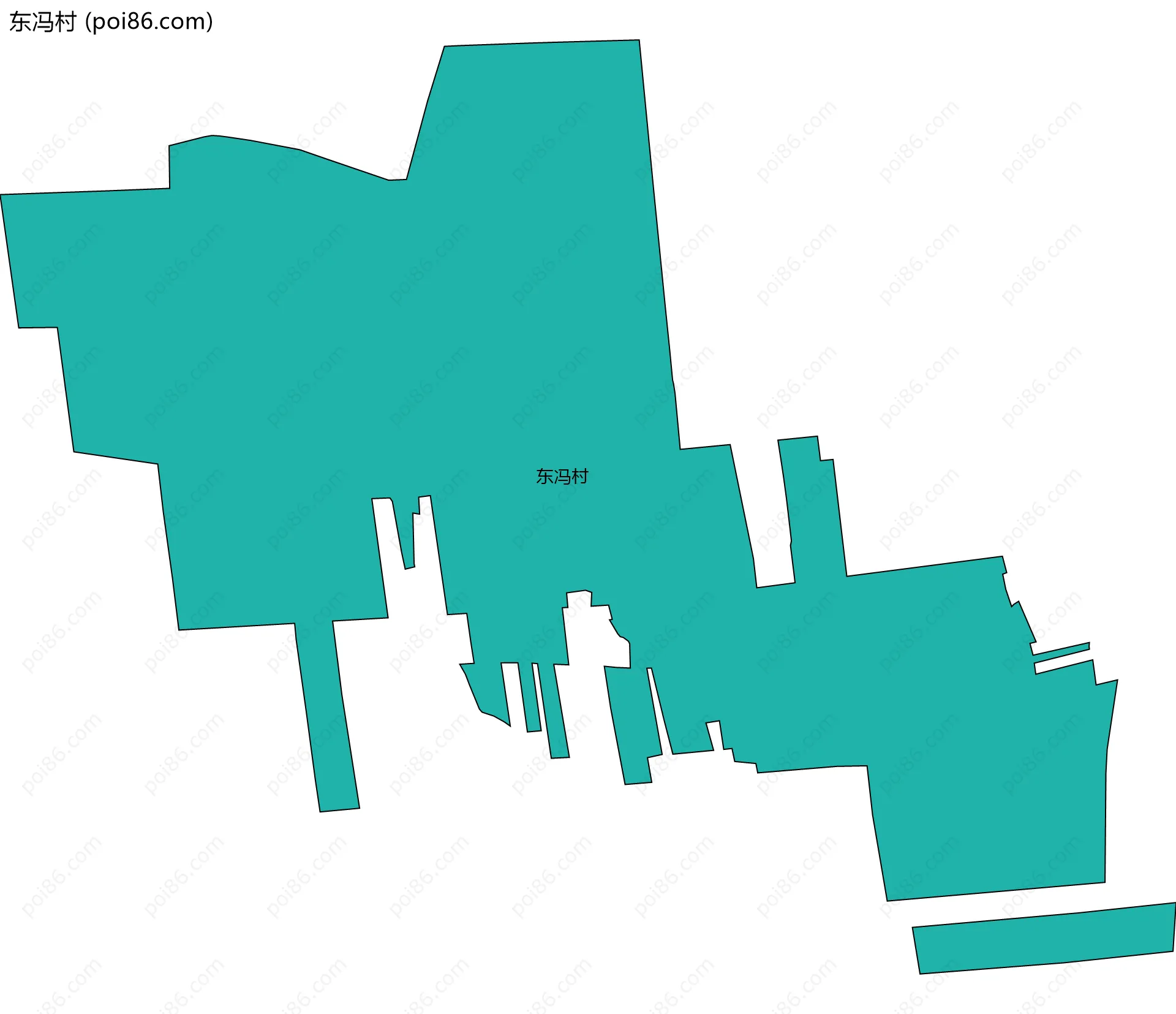 东冯村边界地图