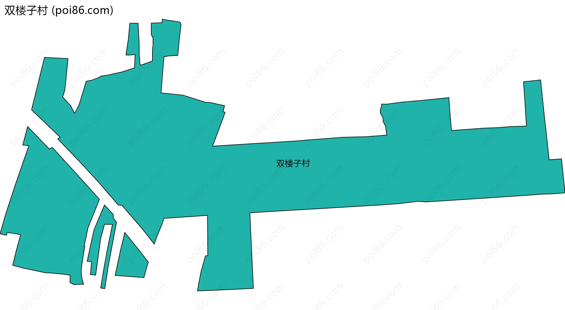 双楼子村边界地图